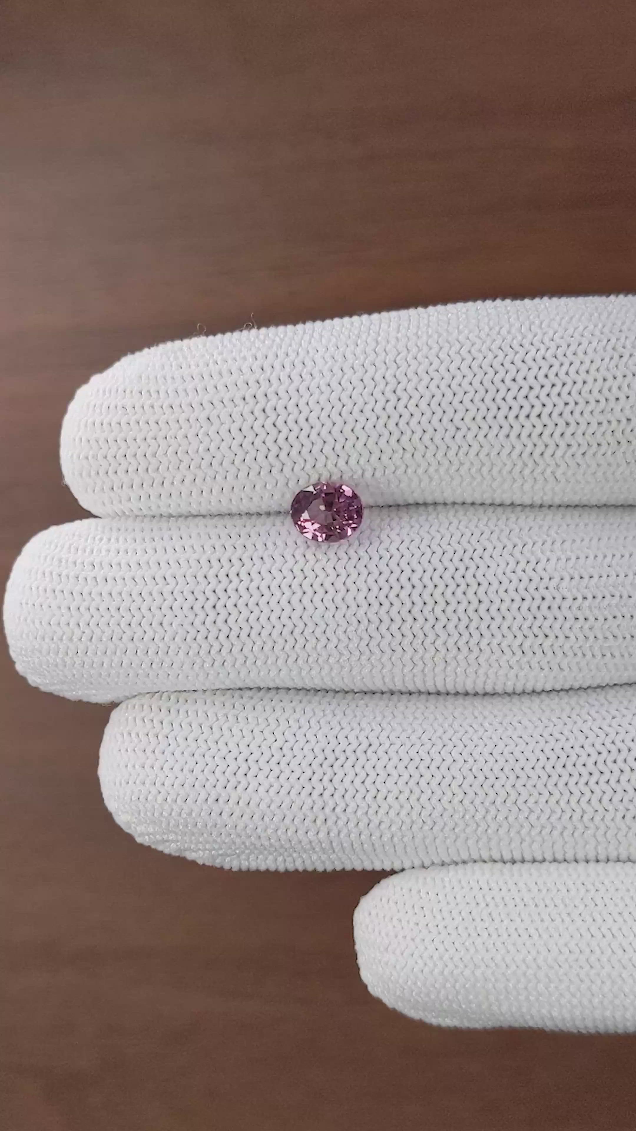 1.42 Ct. Purple Malaya Garnet from Tanzania Size Video