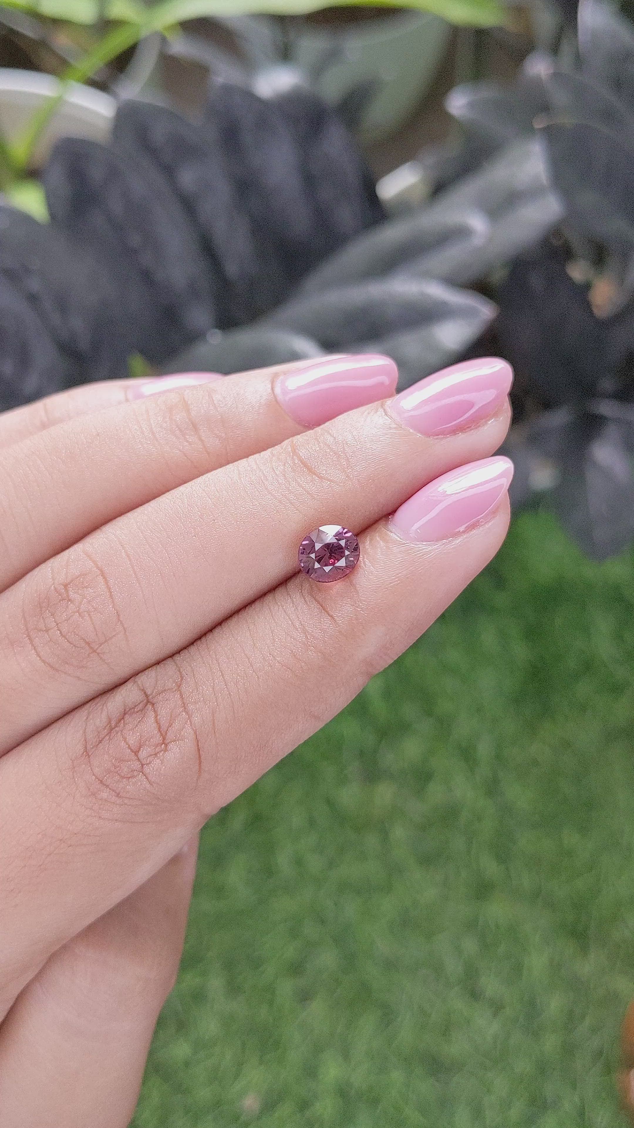 1.40 Ct. Purple Malaya Garnet from Tanzania Size Video