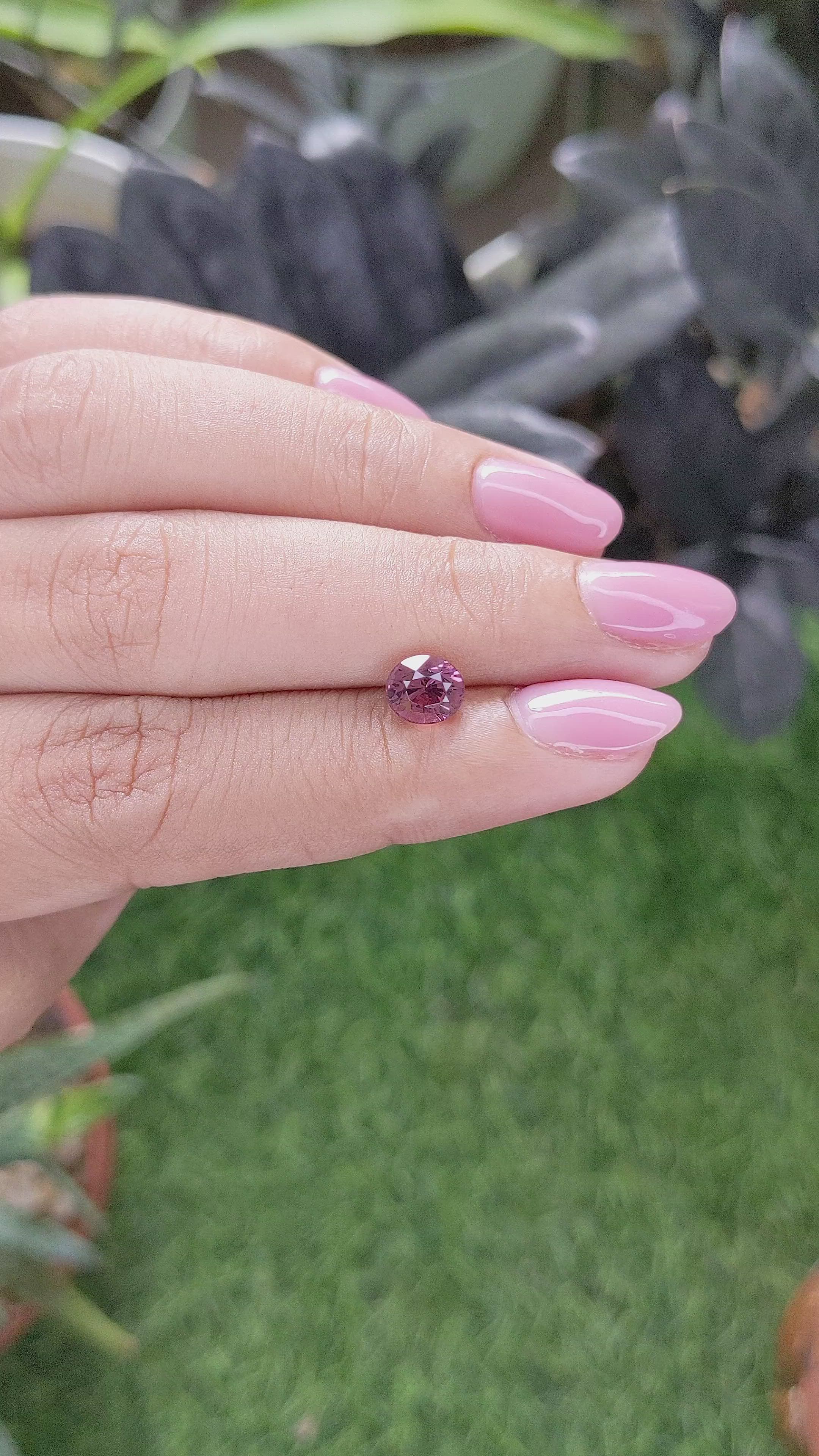 1.40 Ct. Purple Malaya Garnet from Tanzania Size Video