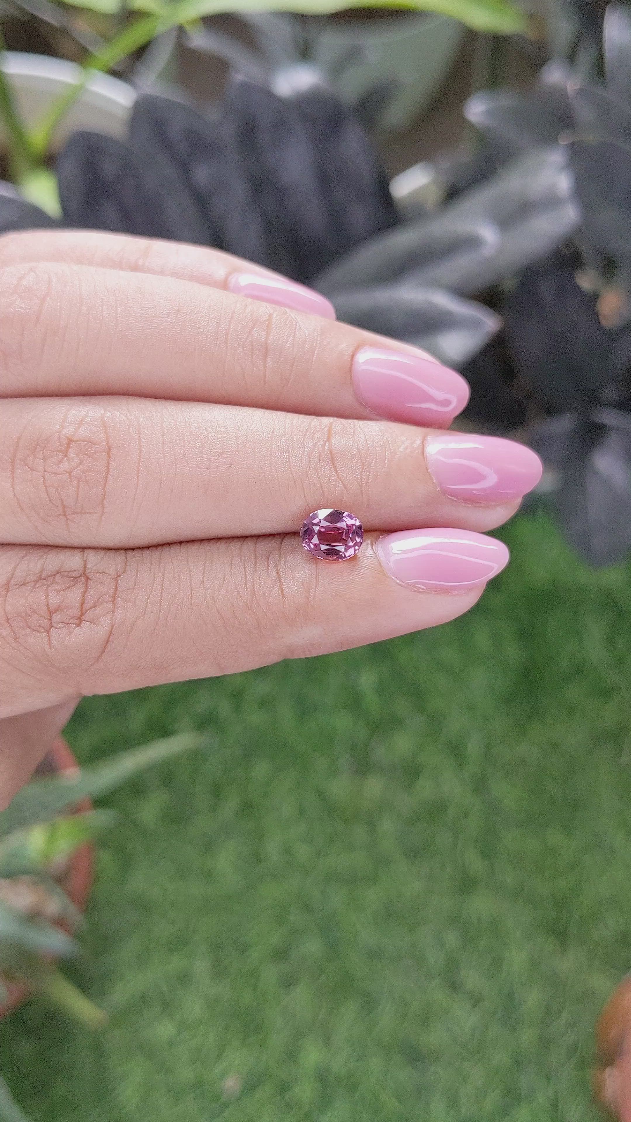 1.22 Ct. Pink Malaya Garnet from Tanzania Size Video