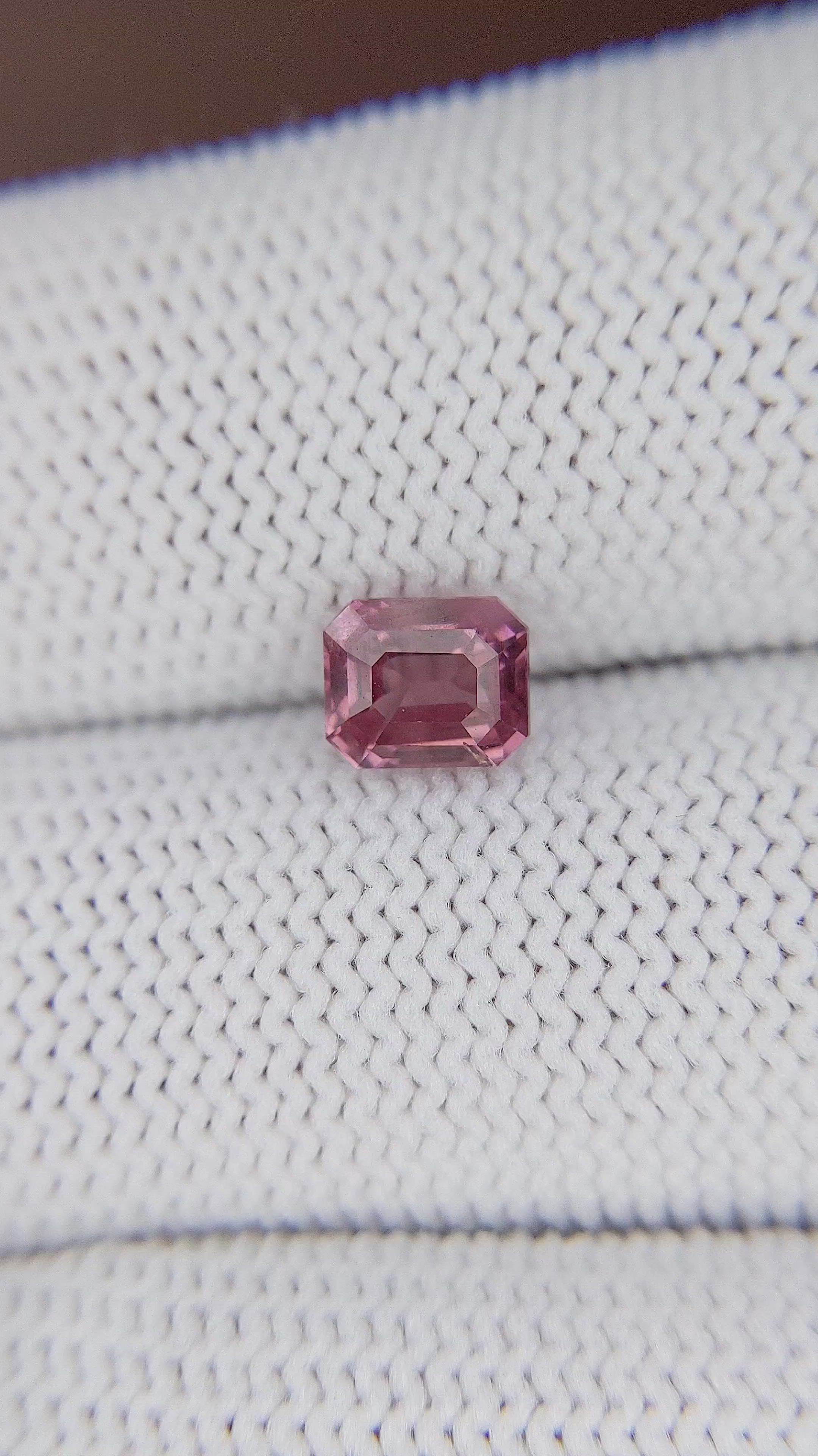 1.42 Ct. Pink Malaya Garnet from Tanzania Size Video