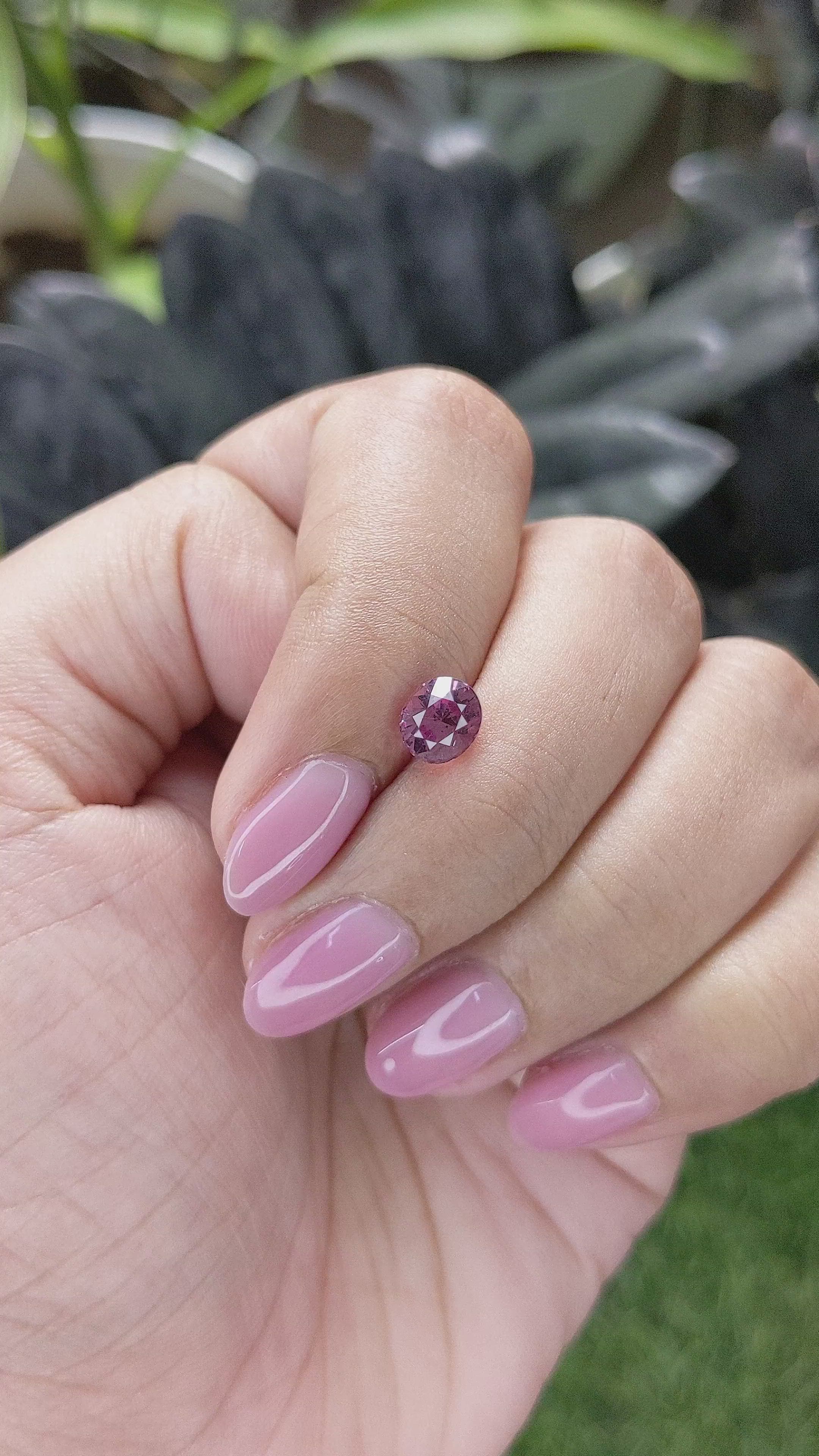 1.30 Ct. Purple Malaya Garnet from Tanzania Size Video