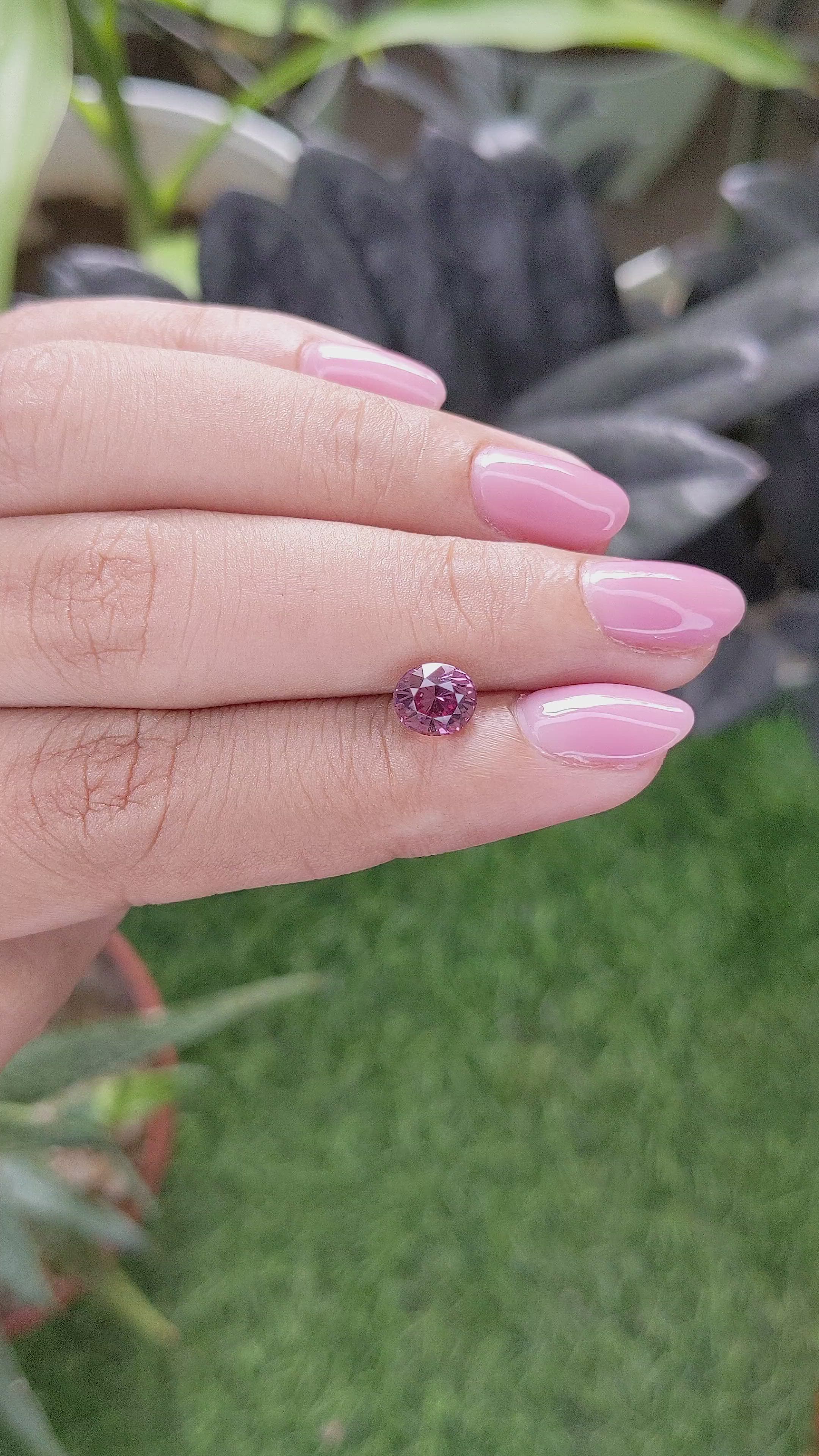 1.30 Ct. Purple Malaya Garnet from Tanzania Size Video