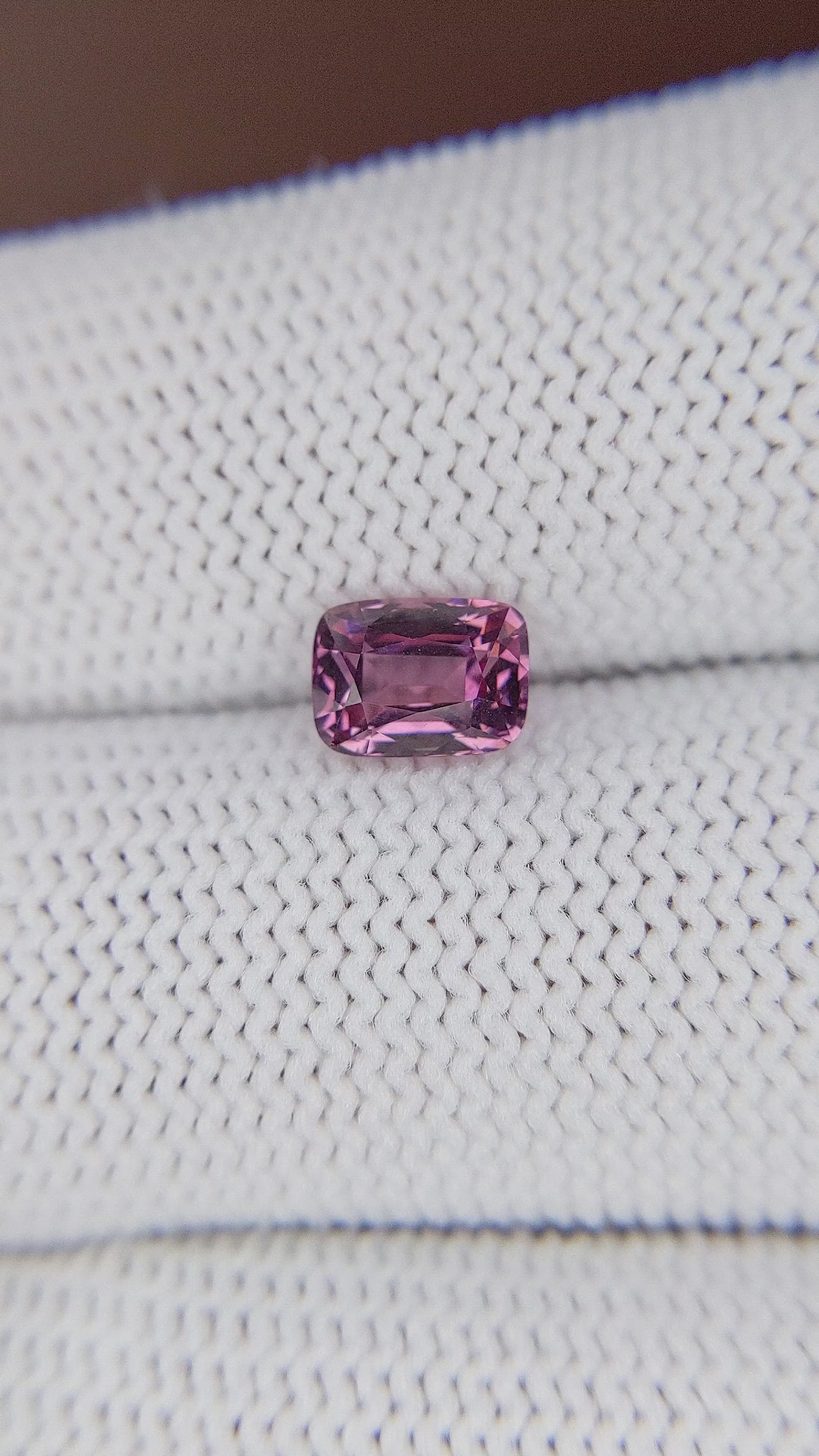 1.36 Ct. Pink Malaya Garnet from Tanzania Size Video