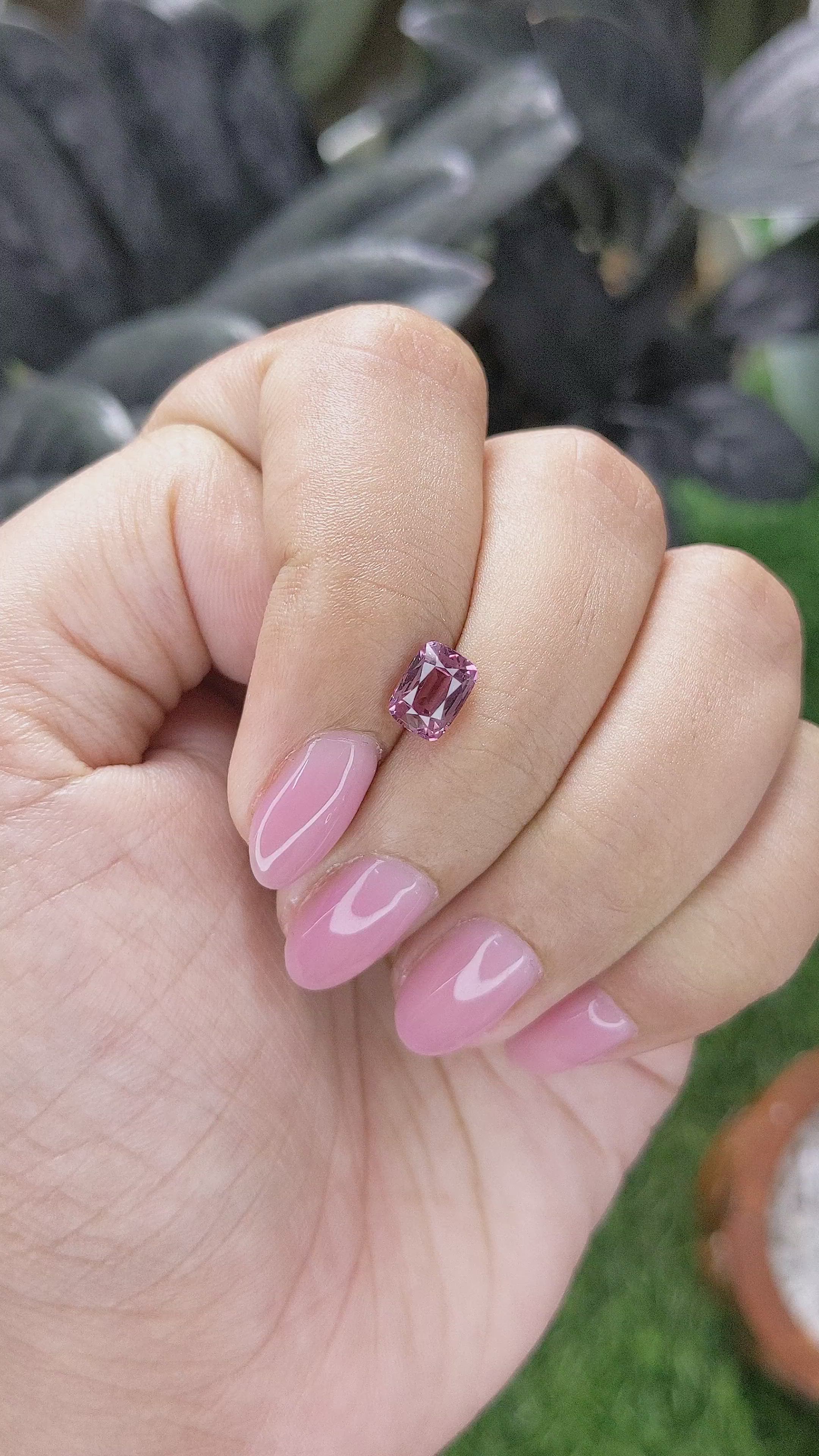 1.36 Ct. Pink Malaya Garnet from Tanzania Size Video