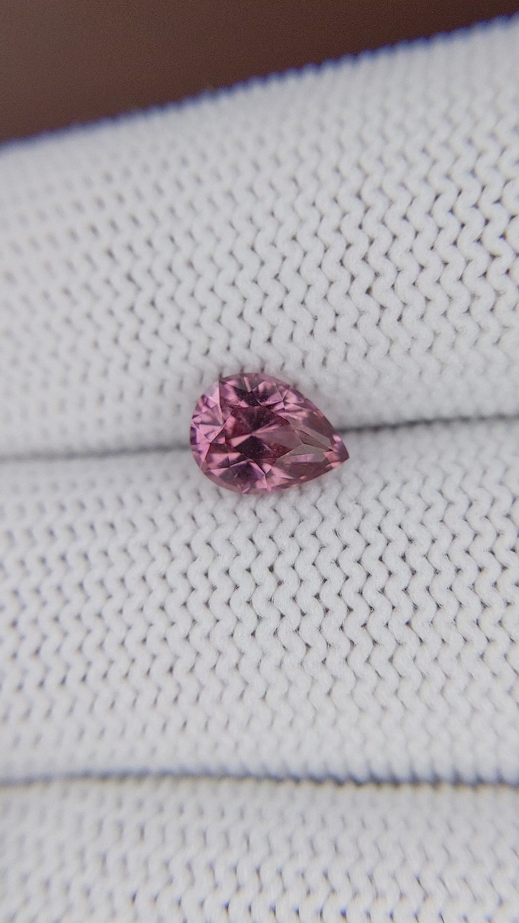 1.37 Ct. Purple Malaya Garnet from Tanzania Size Video