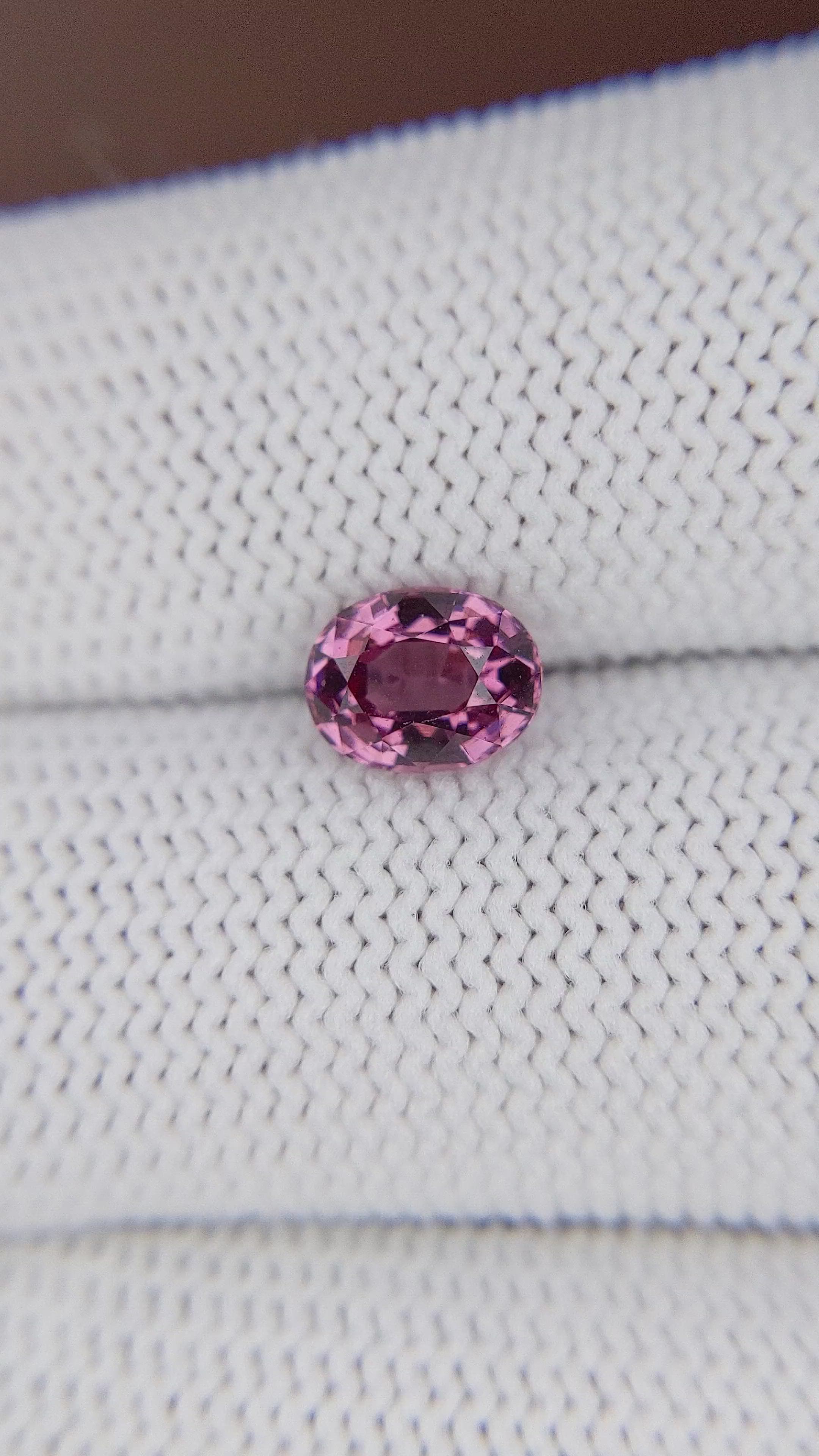 1.60 Ct. Pink Malaya Garnet from Tanzania Size Video