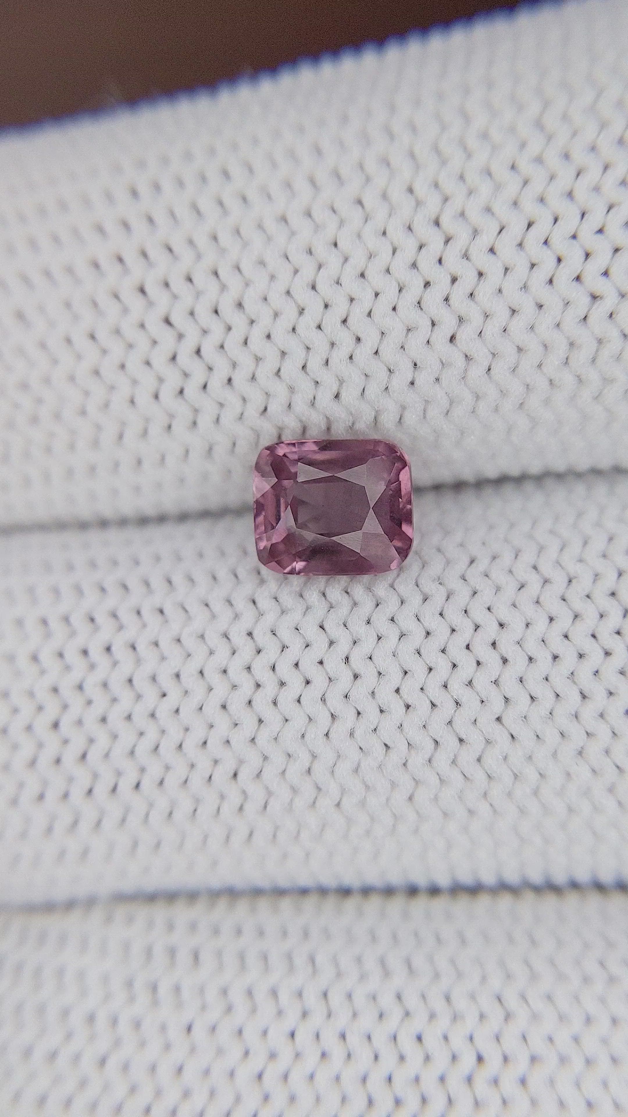 1.48 Ct. Pink Malaya Garnet from Tanzania Size Video