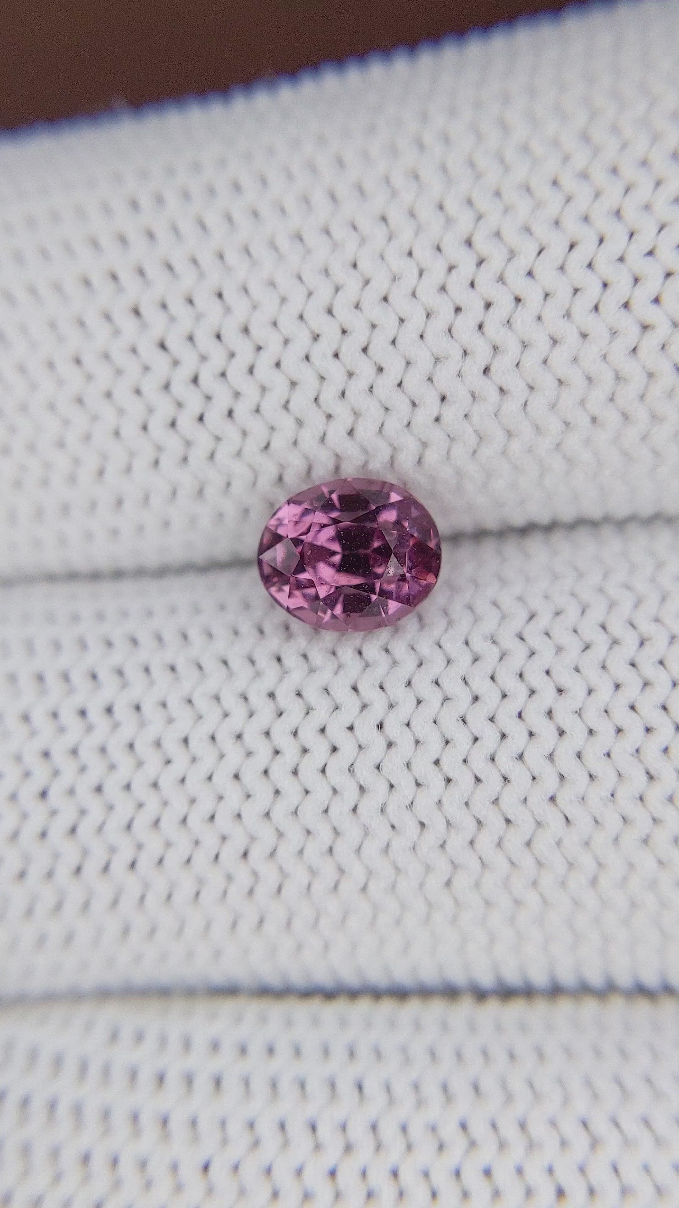 1.65 Ct. Purple Malaya Garnet from Tanzania Size Video