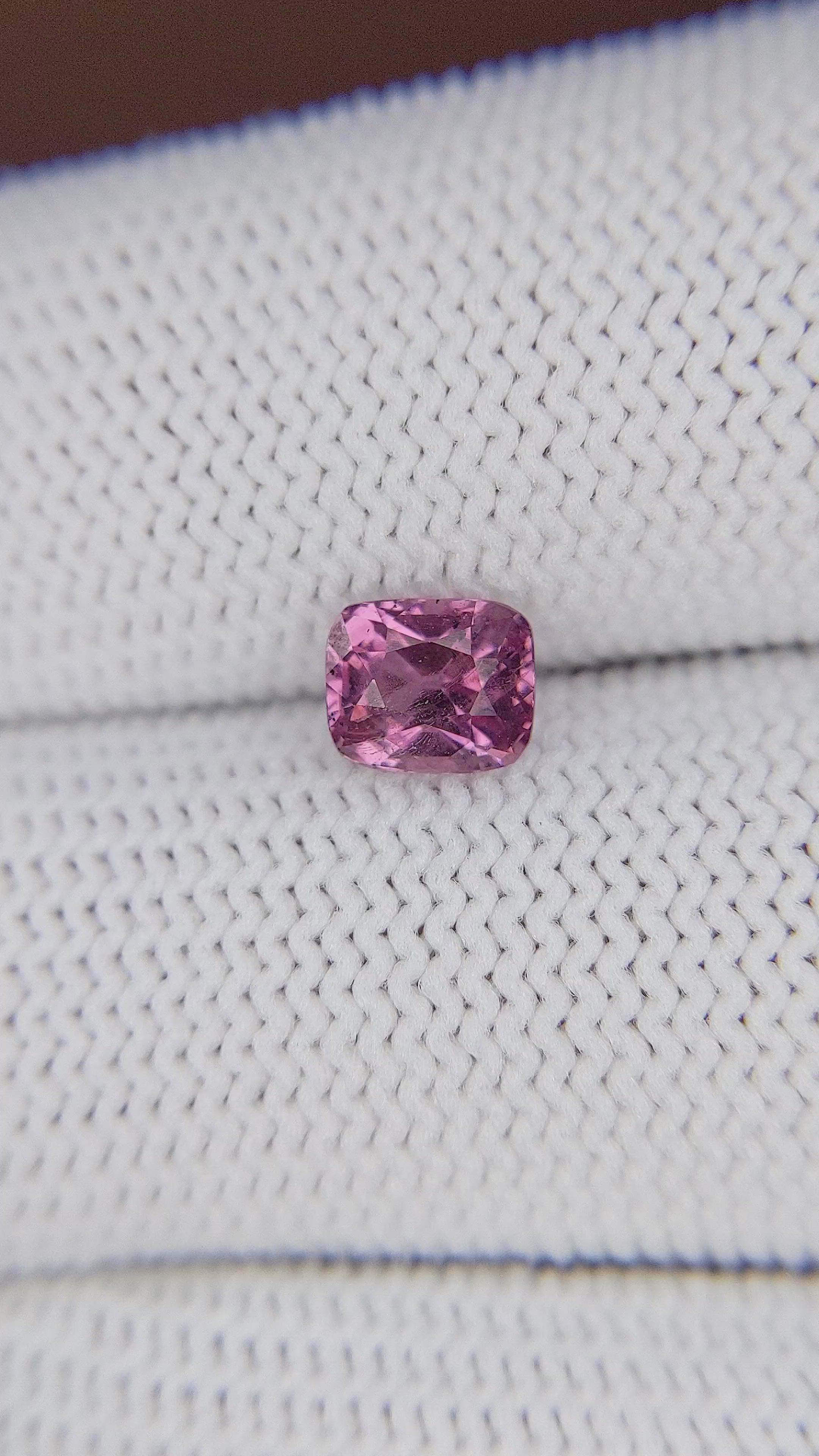 1.28 Ct. Pink Malaya Garnet from Tanzania Size Video