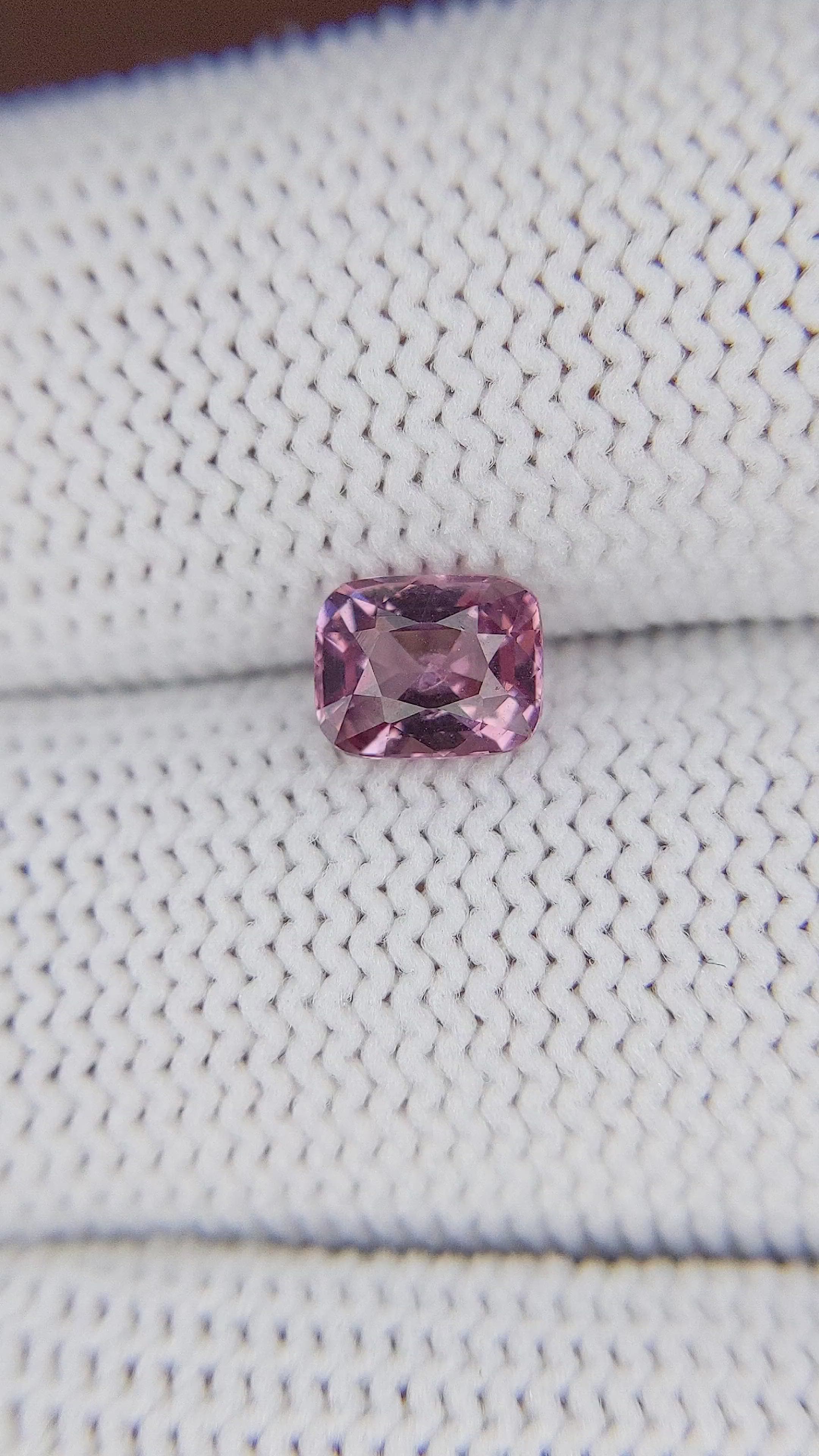 1.12 Ct. Pink Malaya Garnet from Tanzania Size Video