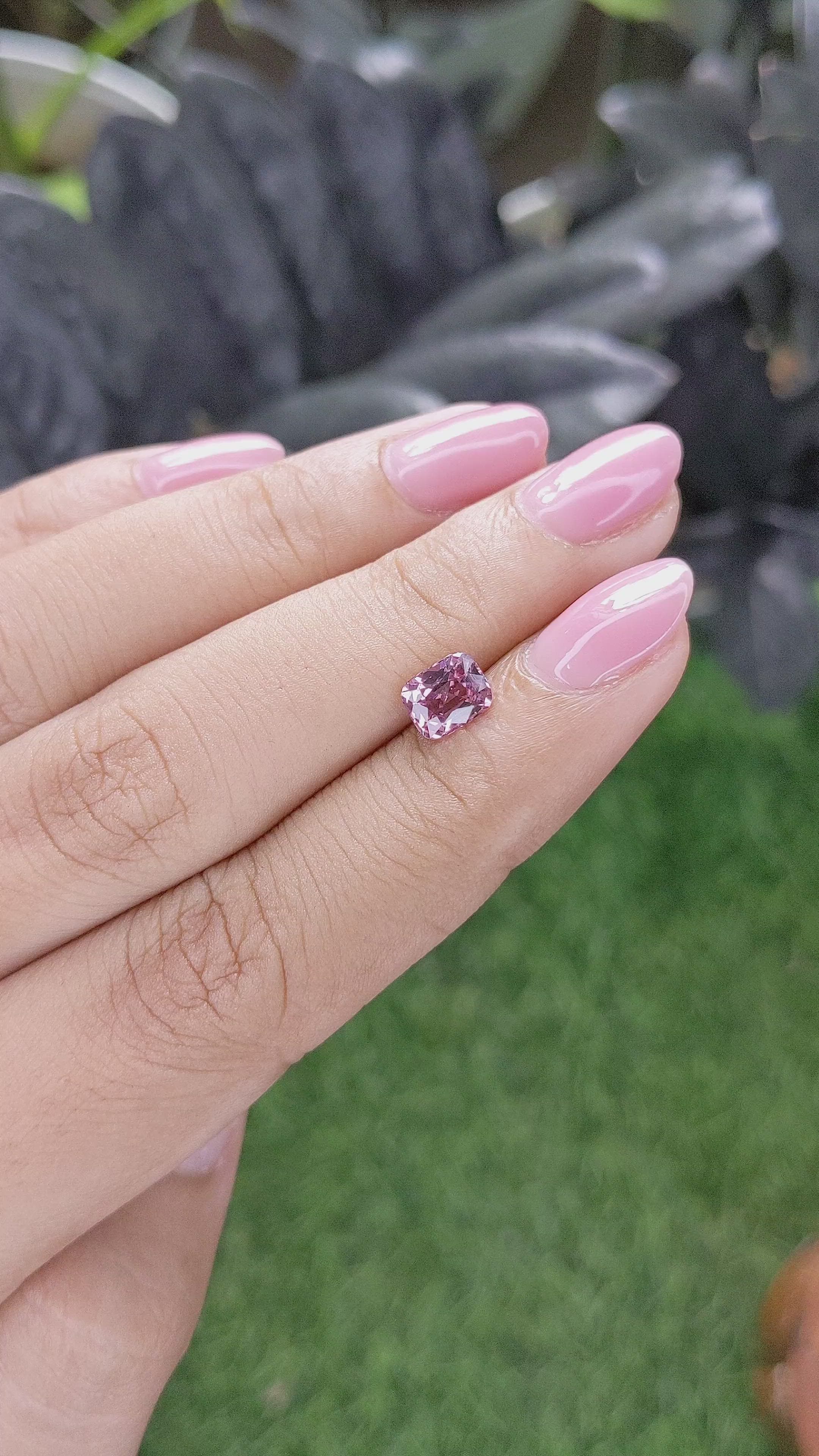 1.12 Ct. Pink Malaya Garnet from Tanzania Size Video