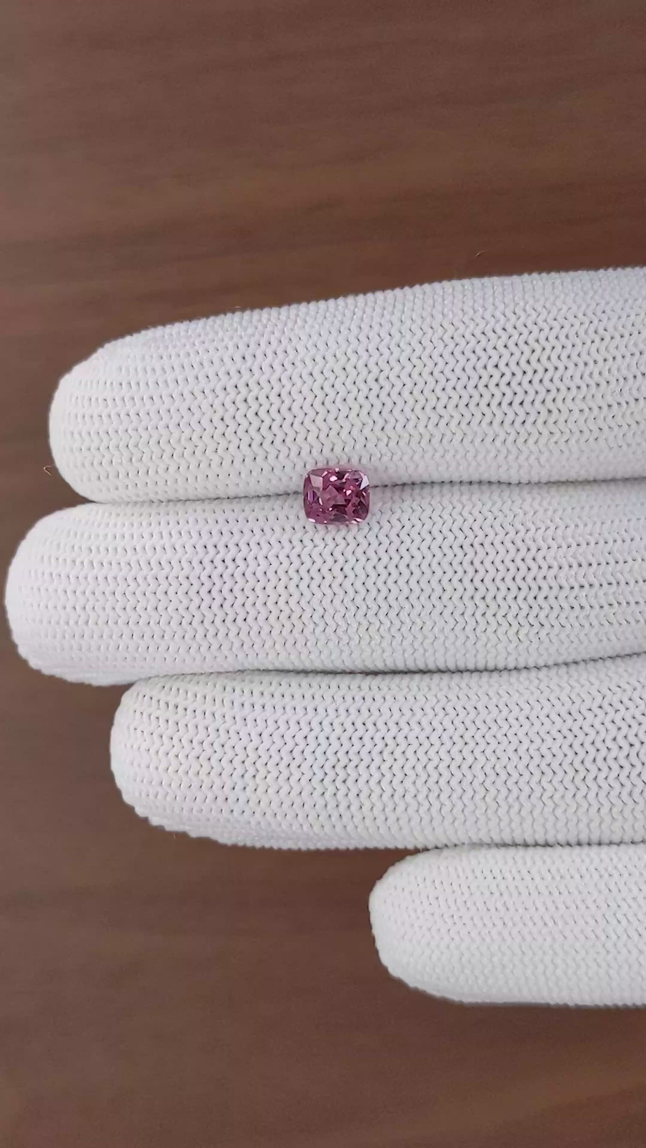 1.35 Ct. Pink Malaya Garnet from Tanzania Size Video