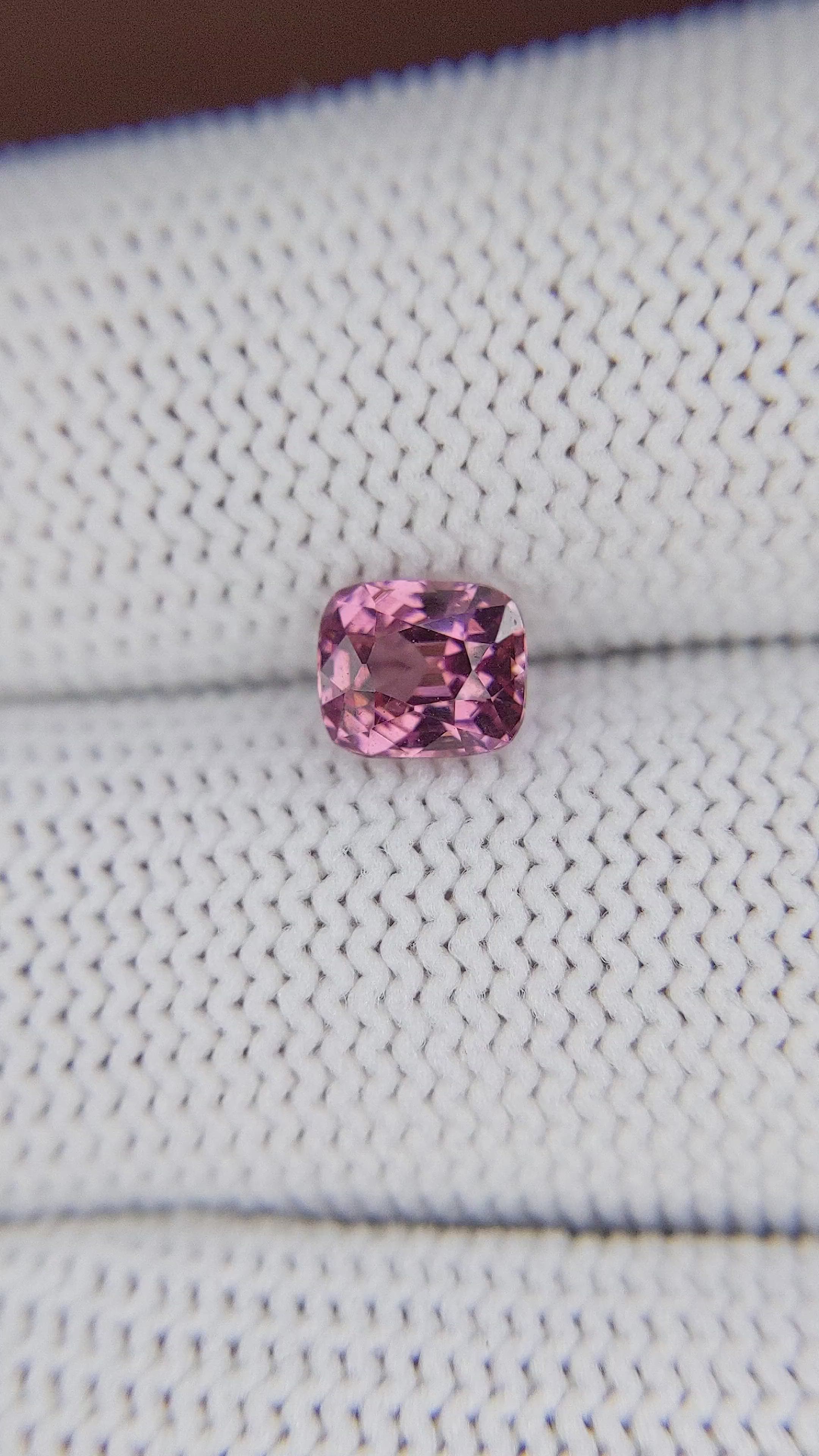 1.35 Ct. Pink Malaya Garnet from Tanzania Size Video