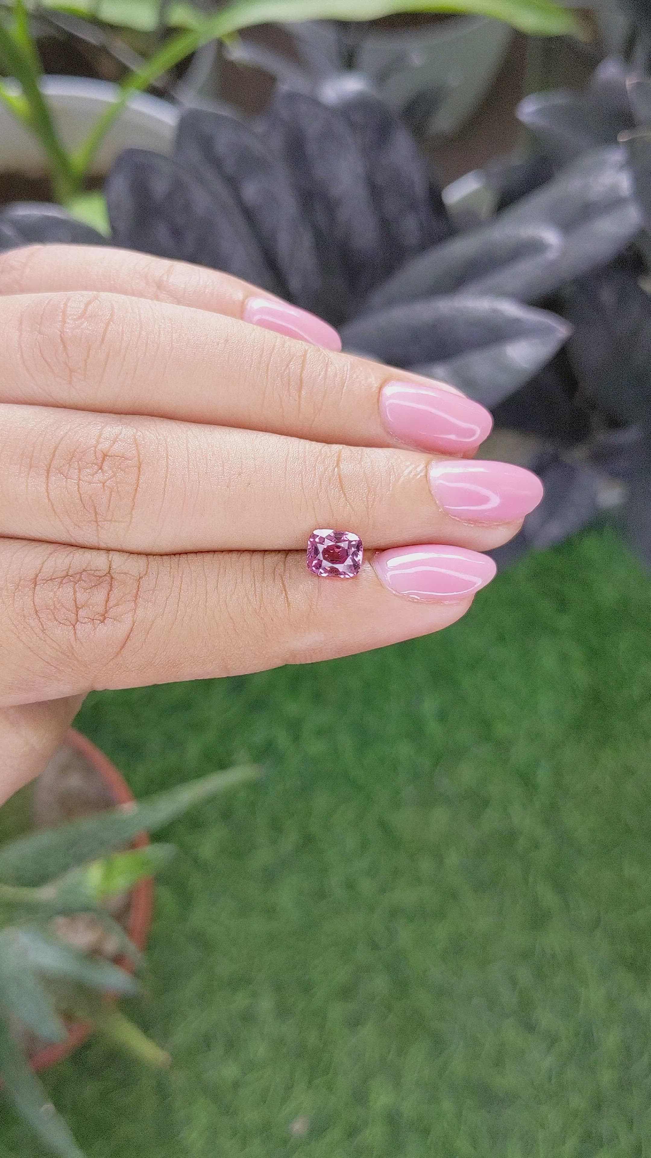 1.35 Ct. Pink Malaya Garnet from Tanzania Size Video