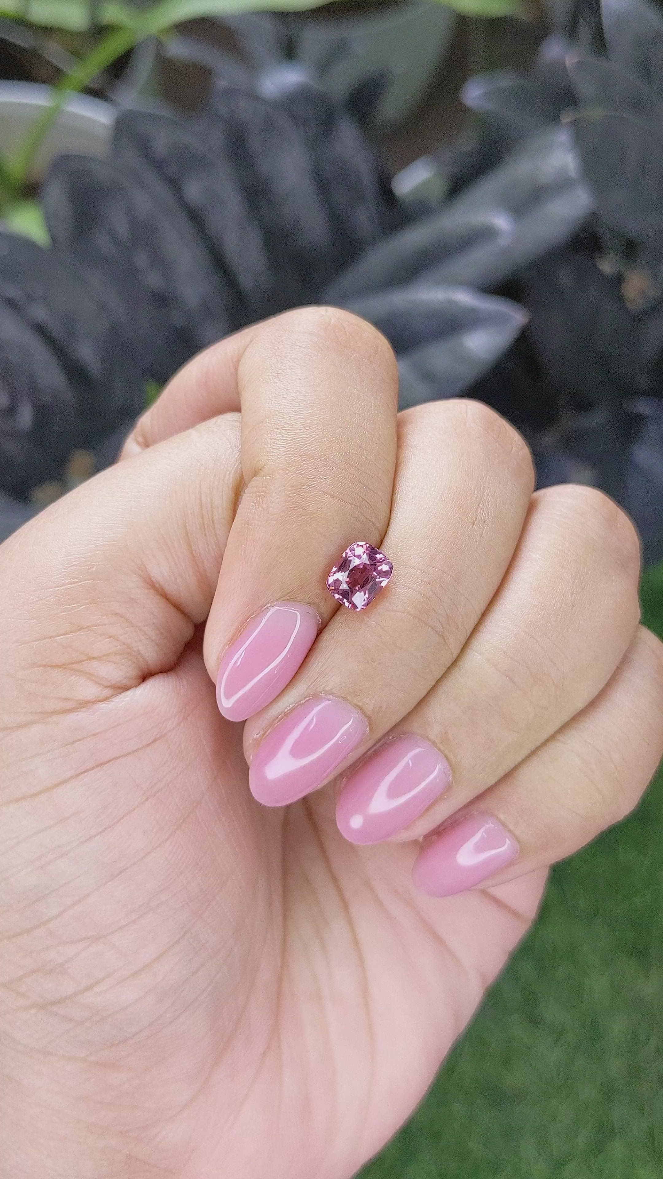 1.37 Ct. Pink Malaya Garnet from Tanzania Size Video