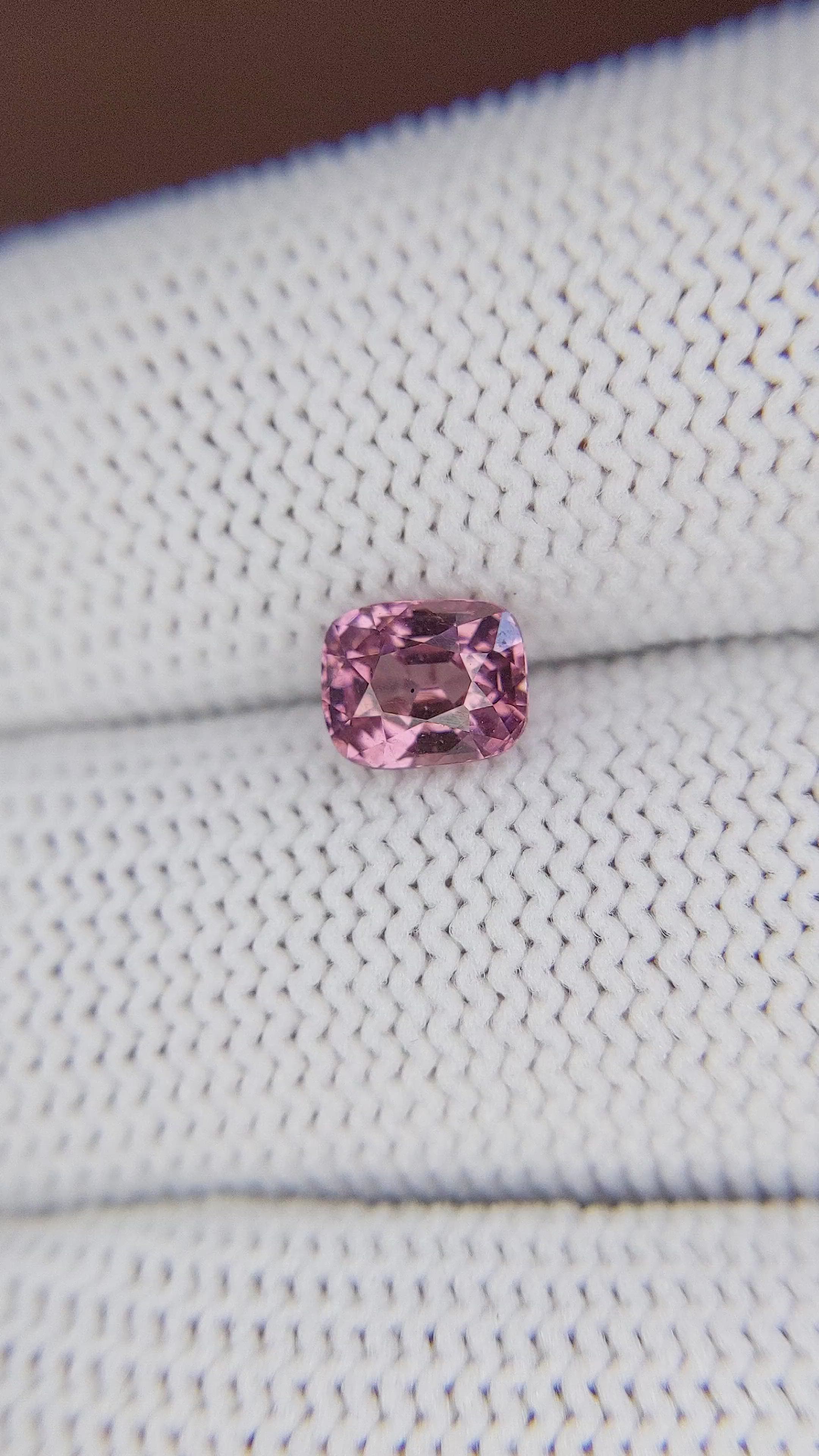 1.37 Ct. Pink Malaya Garnet from Tanzania Size Video