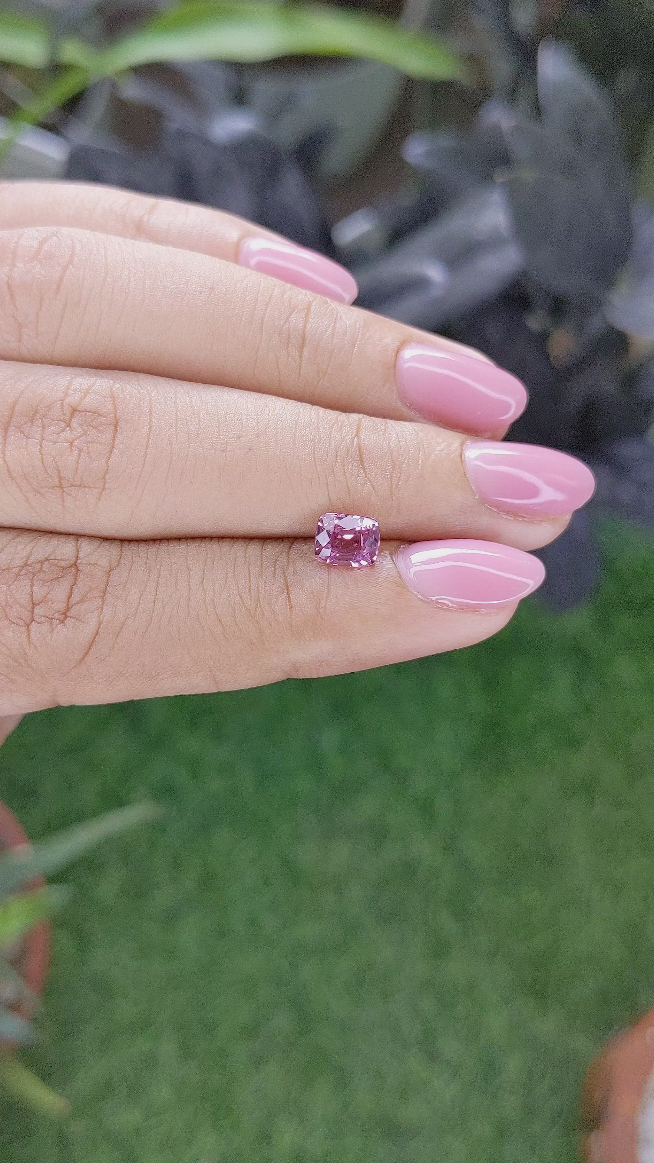 1.09 Ct. Purple Malaya Garnet from Tanzania Size Video
