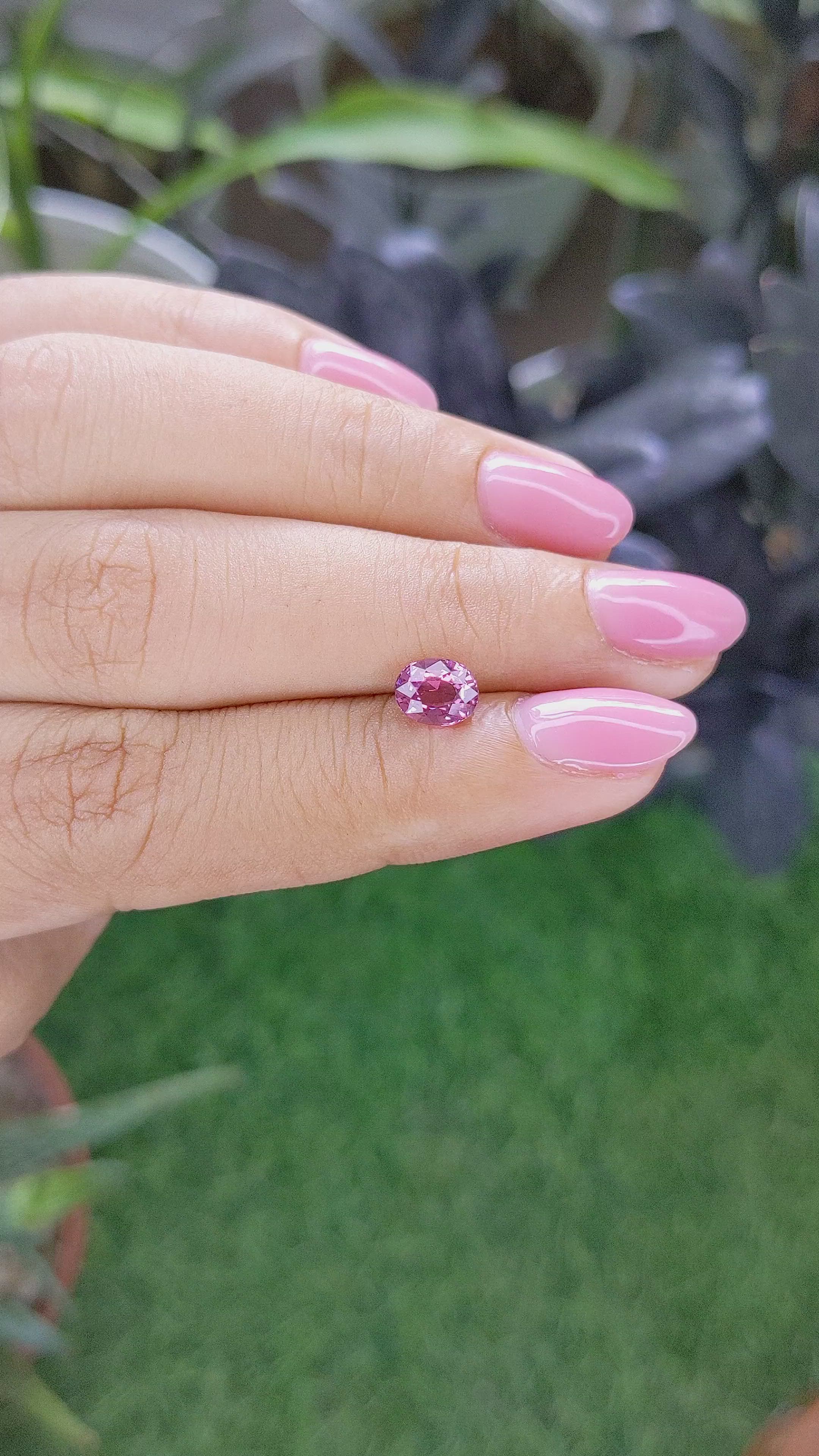 1.11 Ct. Pink Malaya Garnet from Tanzania Size Video