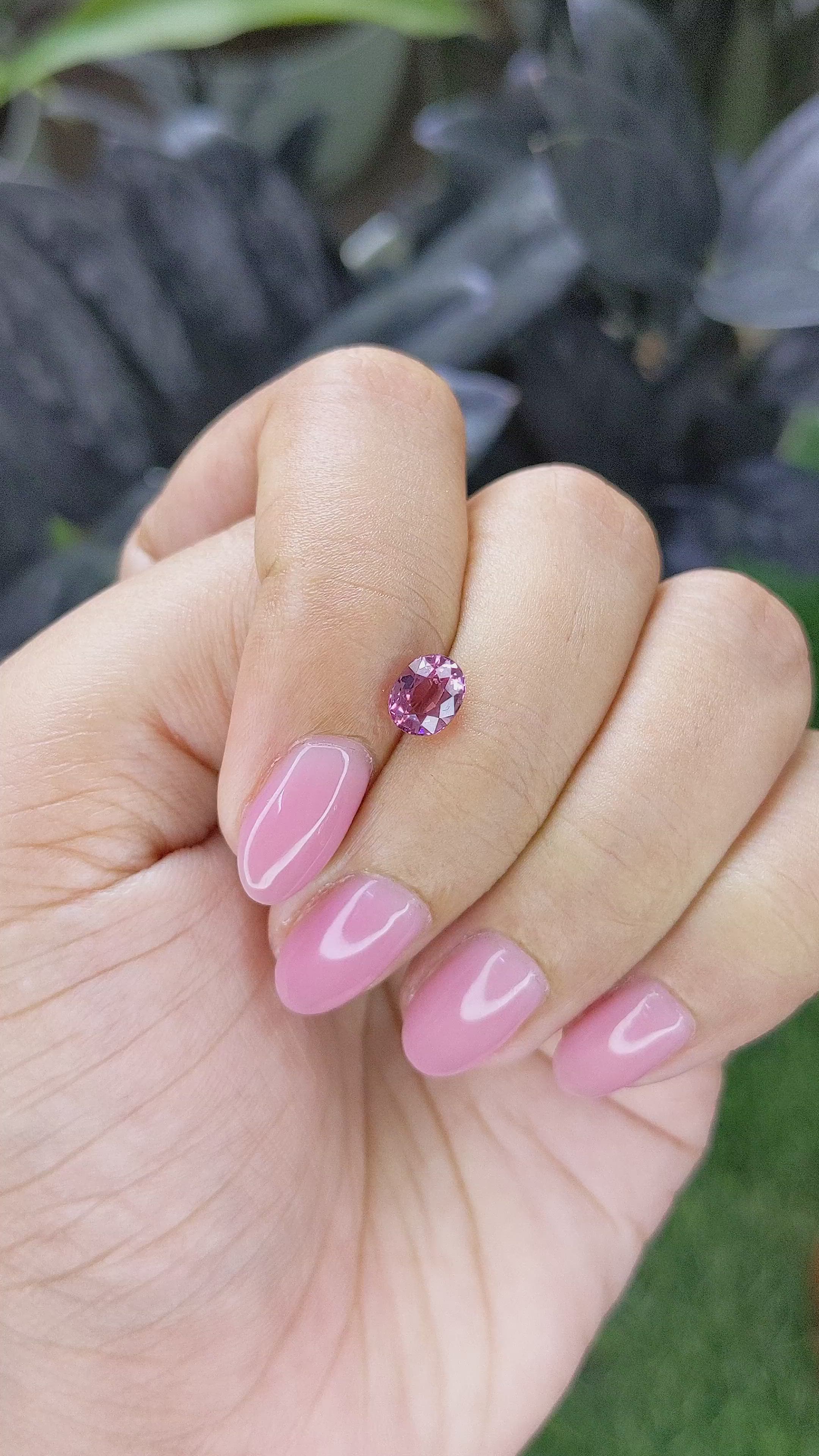 1.11 Ct. Pink Malaya Garnet from Tanzania Size Video