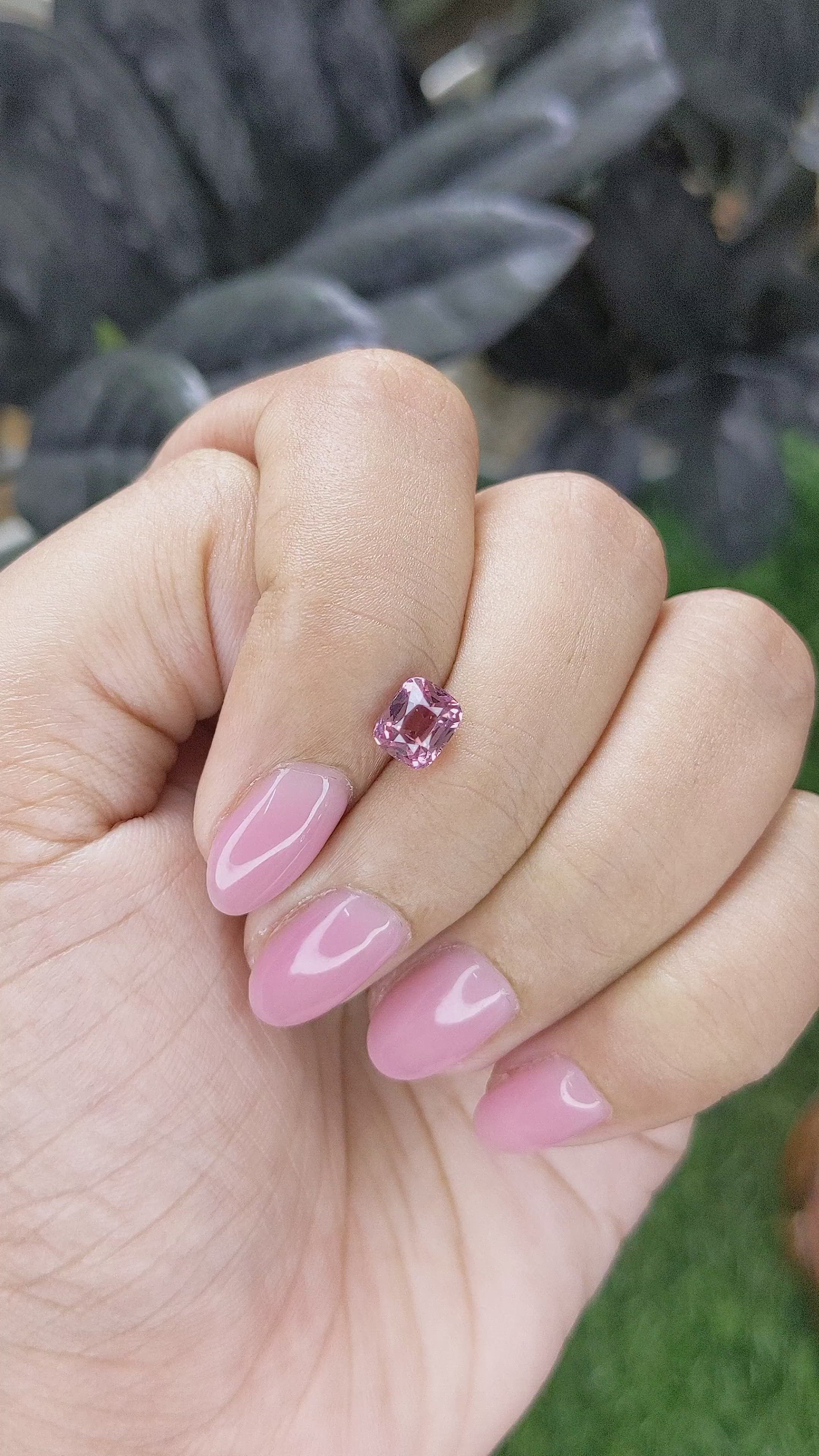 1.20 Ct. Pink Malaya Garnet from Tanzania Size Video