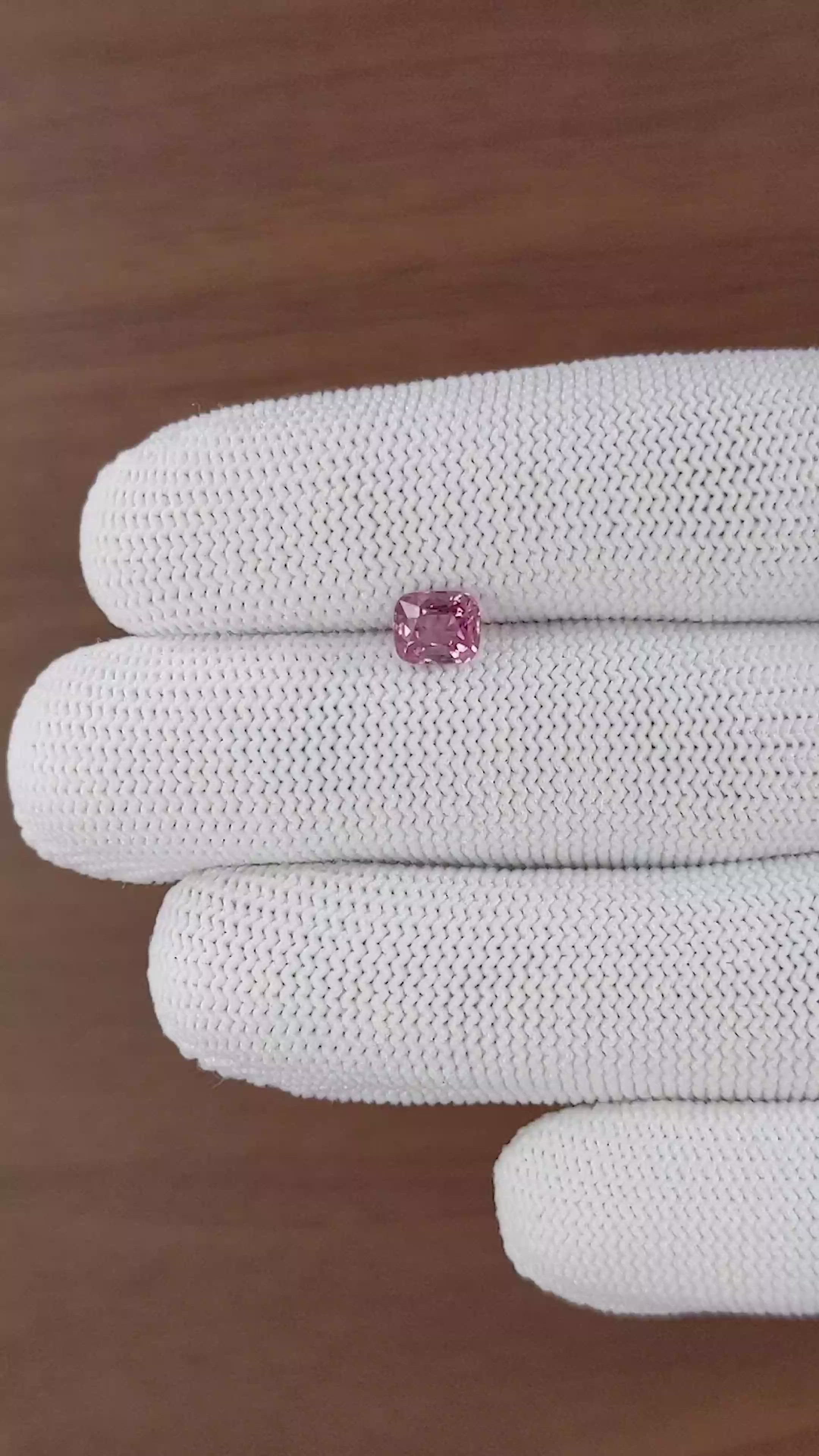 1.20 Ct. Pink Malaya Garnet from Tanzania Size Video