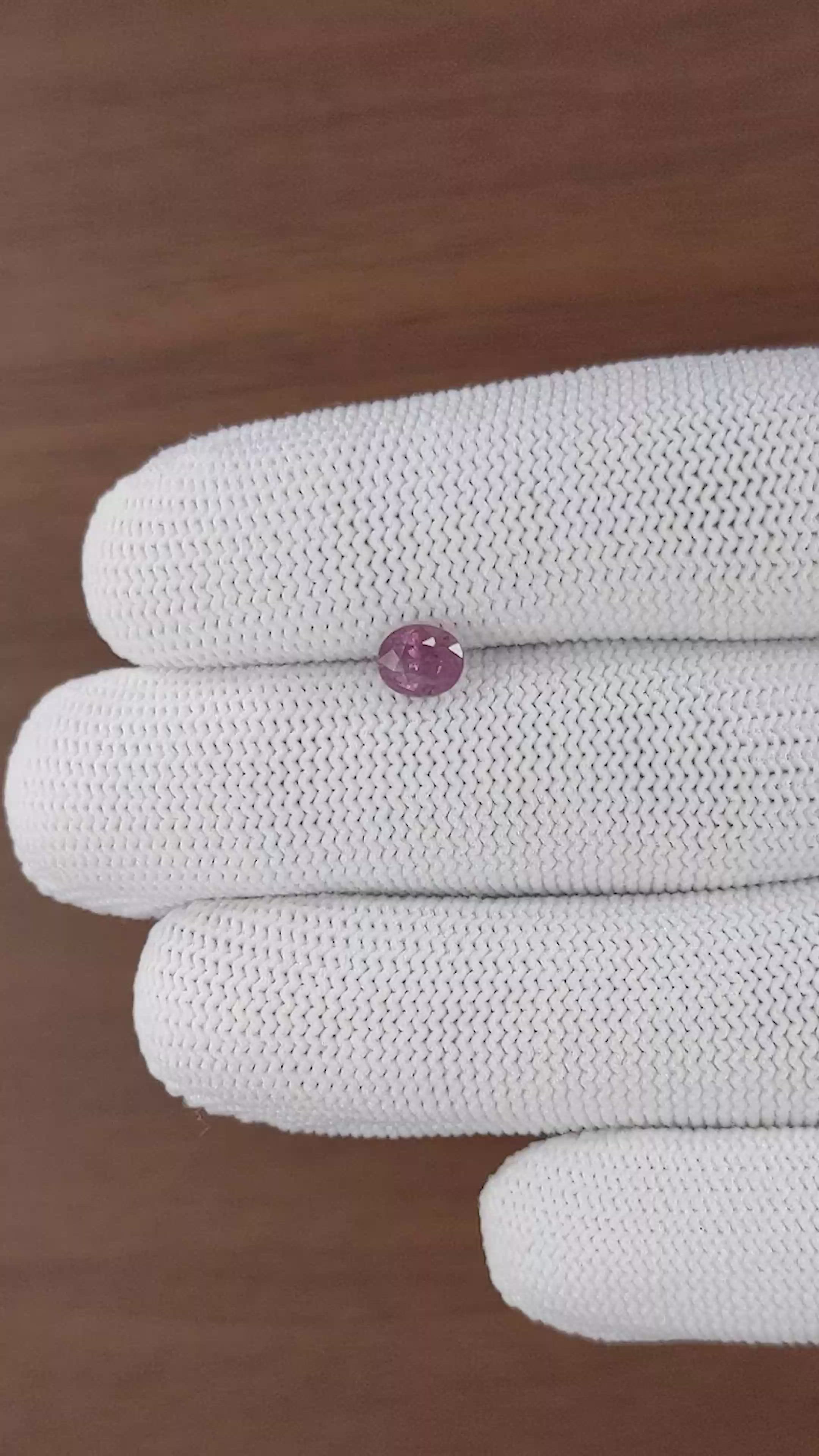 1.09 Ct. Purple Malaya Garnet from Tanzania Size Video