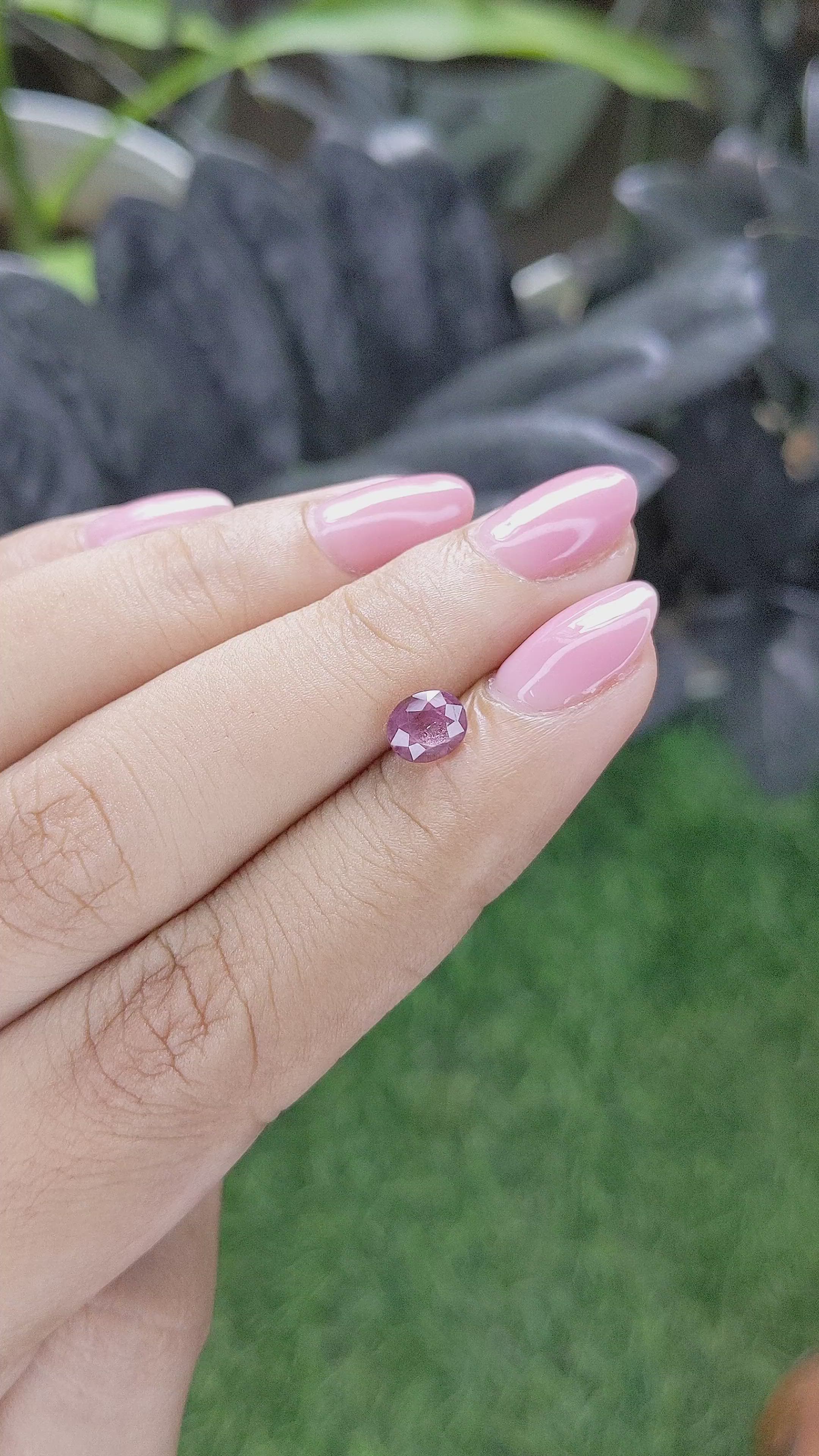 1.09 Ct. Purple Malaya Garnet from Tanzania Size Video