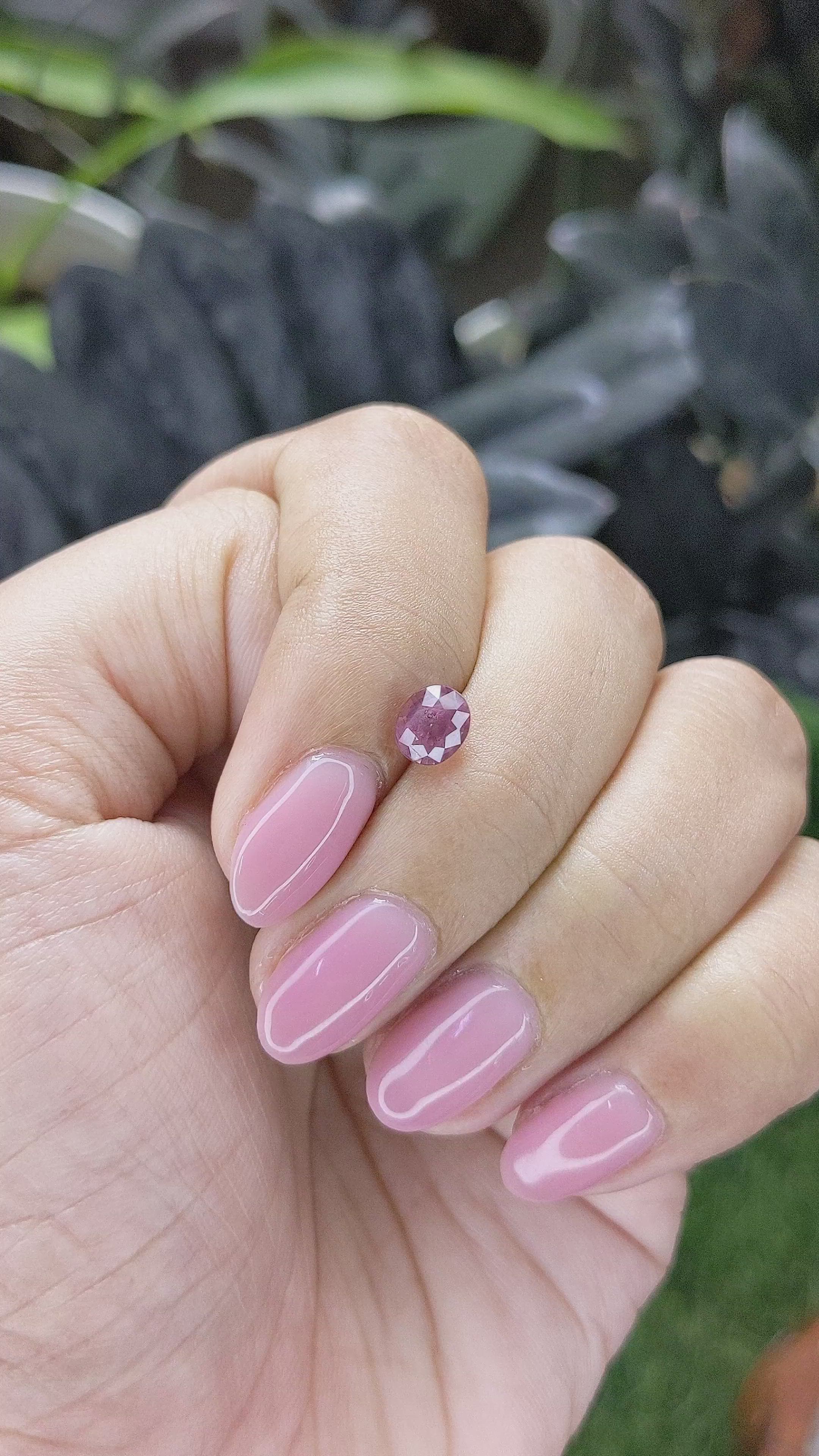 1.09 Ct. Purple Malaya Garnet from Tanzania Size Video