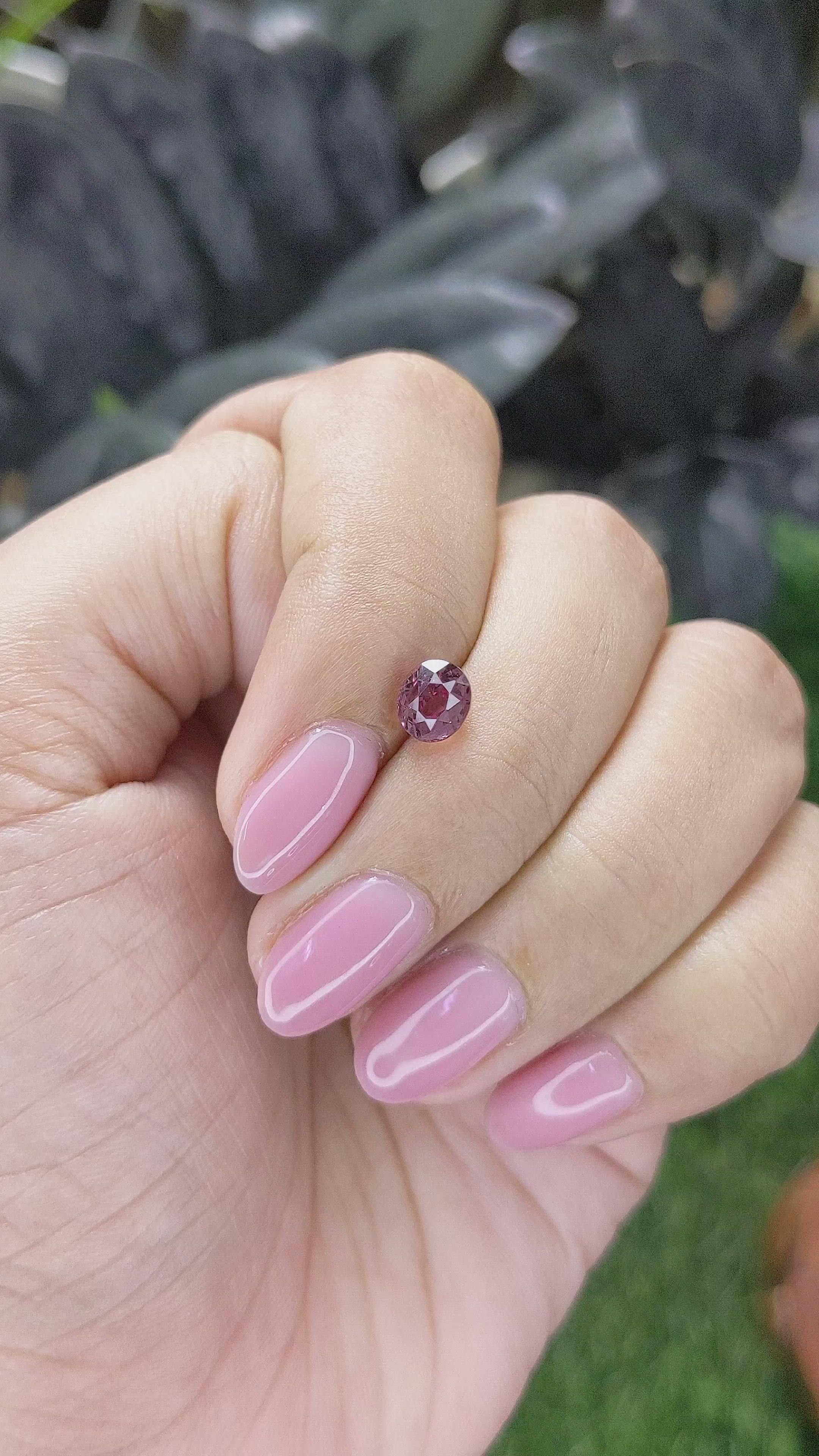 1.14 Ct. Pink Malaya Garnet from Tanzania Size Video