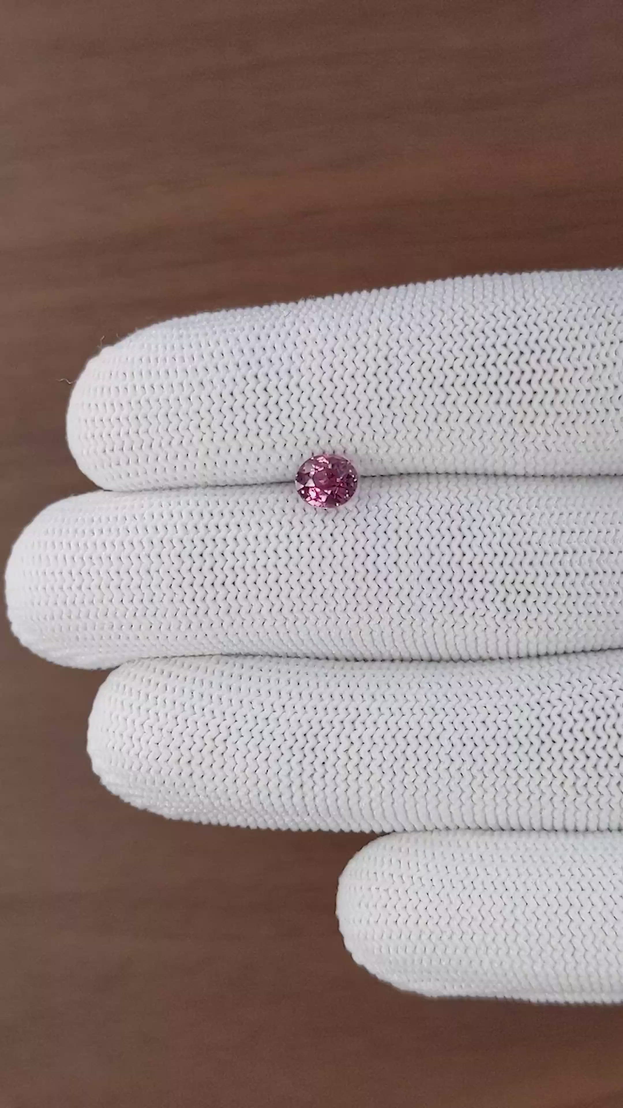 1.14 Ct. Pink Malaya Garnet from Tanzania Size Video