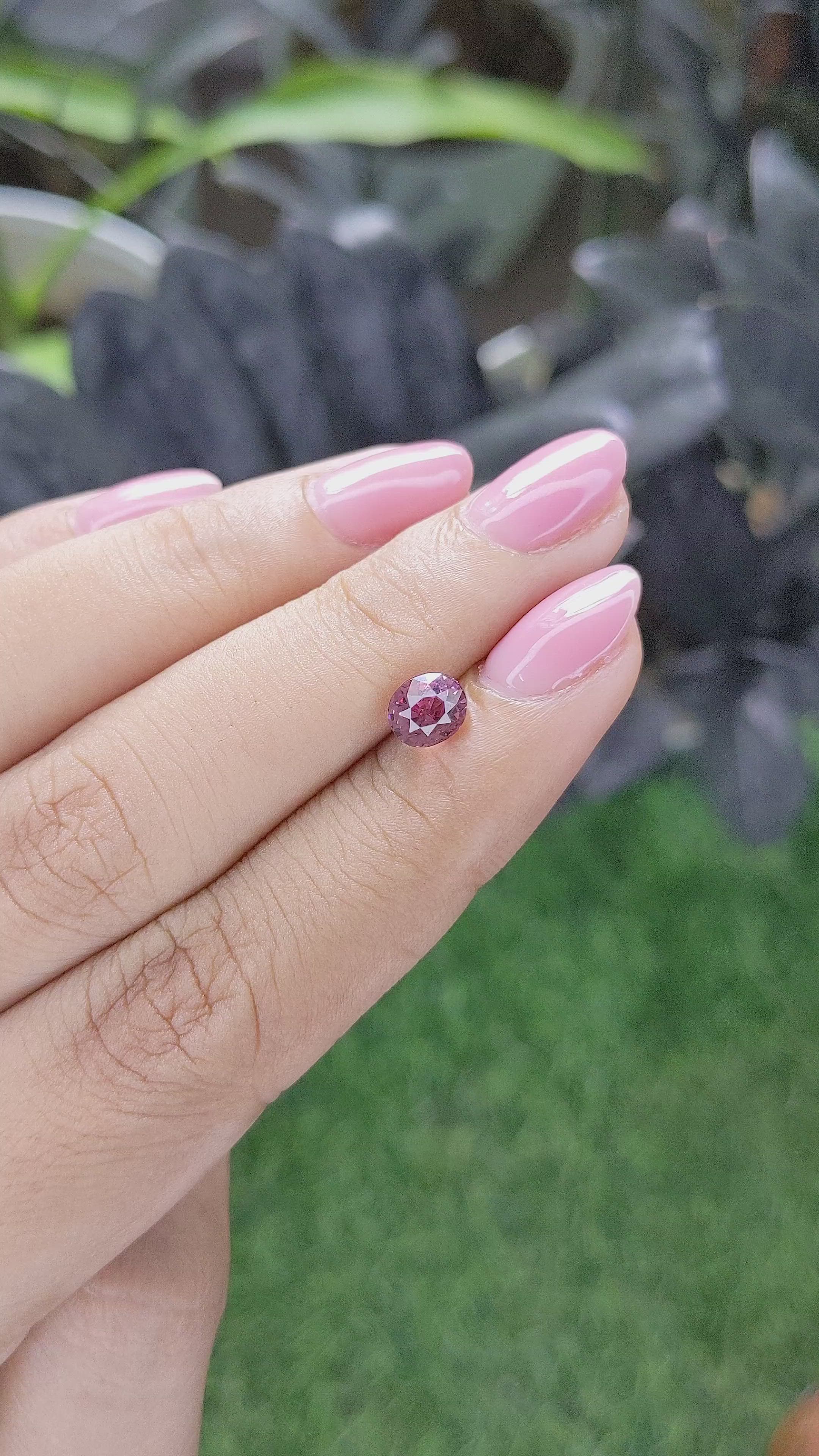 1.14 Ct. Pink Malaya Garnet from Tanzania Size Video