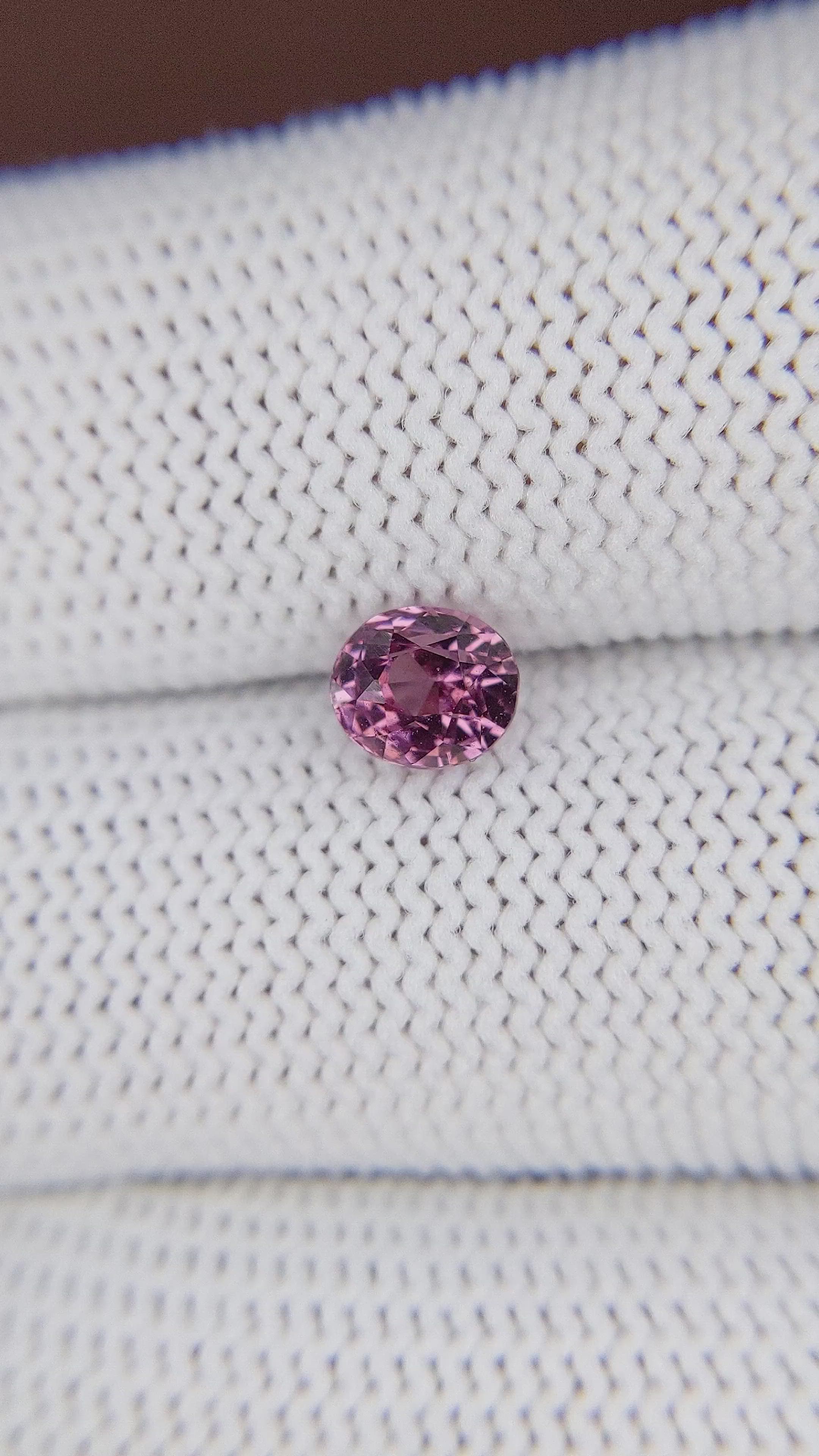 1.14 Ct. Pink Malaya Garnet from Tanzania Size Video
