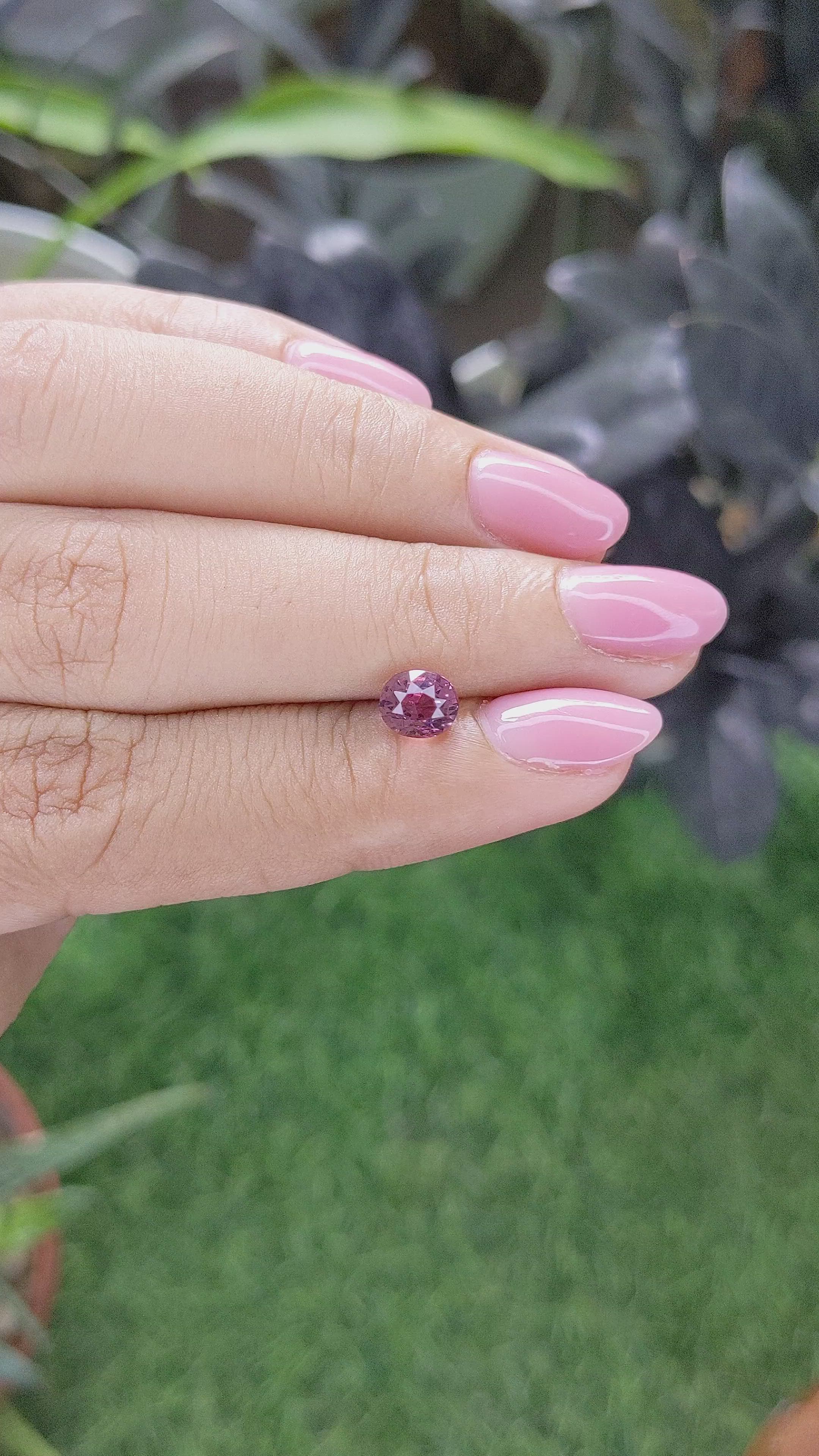 1.14 Ct. Pink Malaya Garnet from Tanzania Size Video