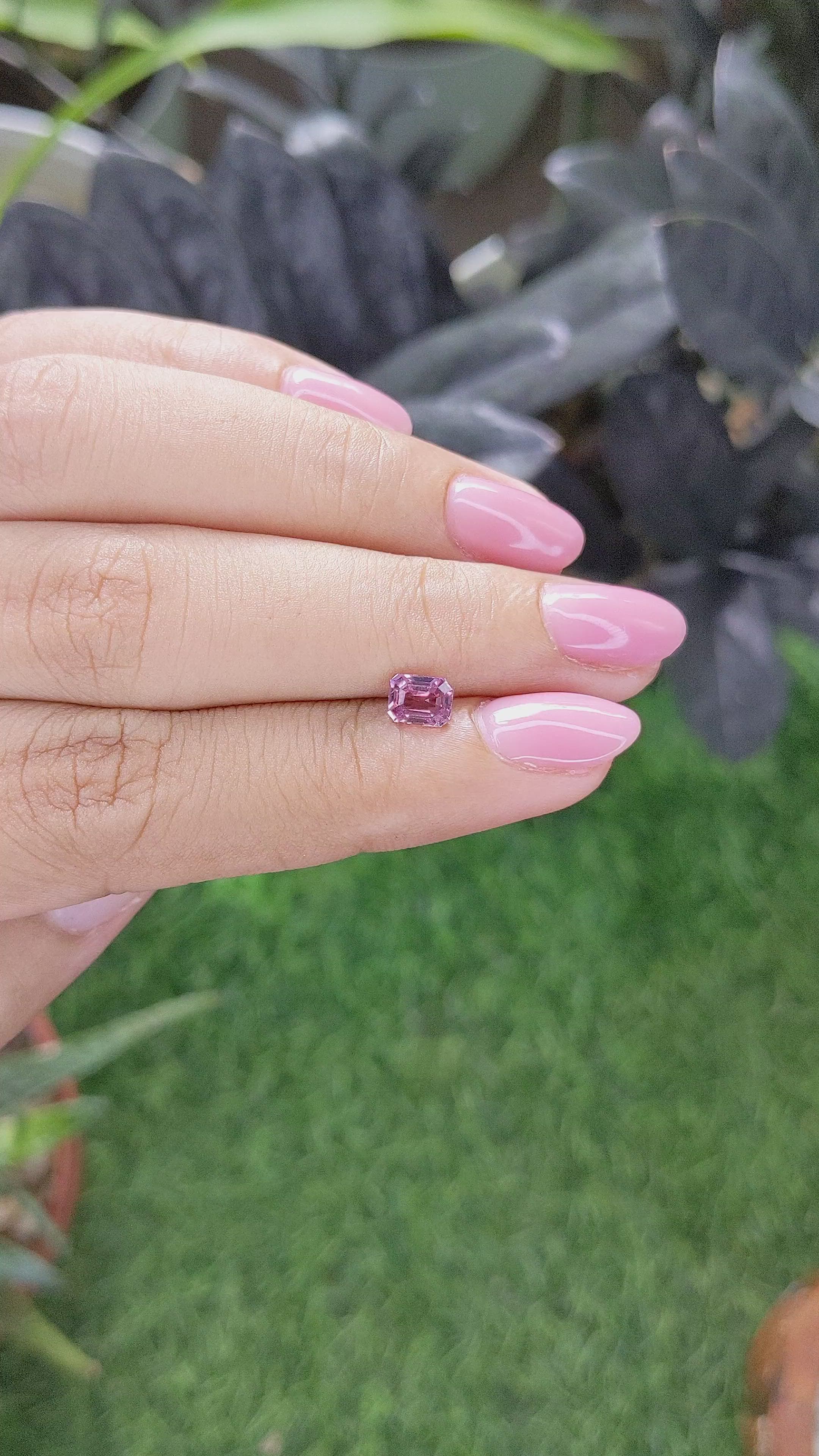 0.70 Ct. Purple Malaya Garnet from Tanzania Size Video