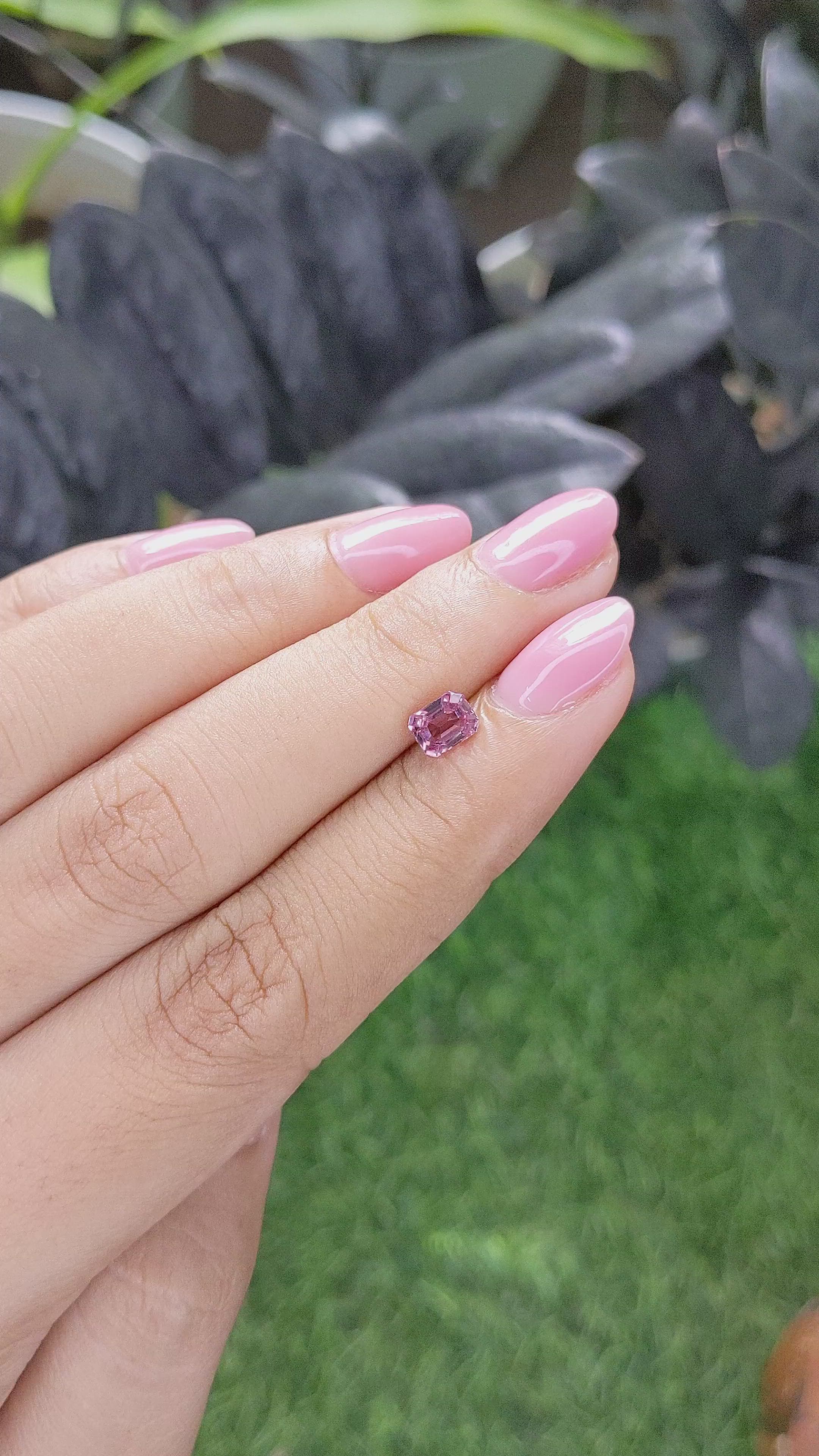 0.70 Ct. Purple Malaya Garnet from Tanzania Size Video