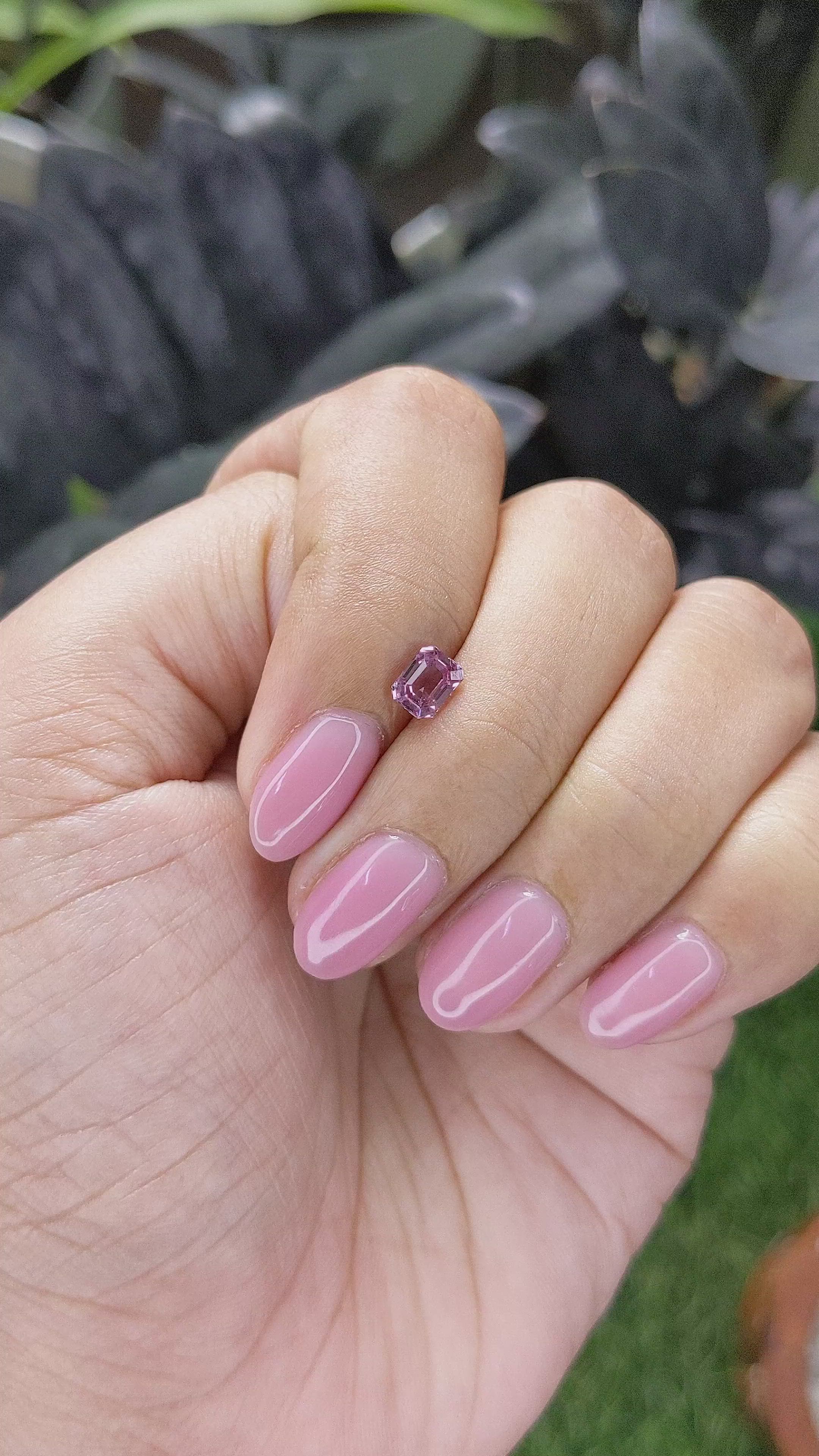 0.70 Ct. Purple Malaya Garnet from Tanzania Size Video