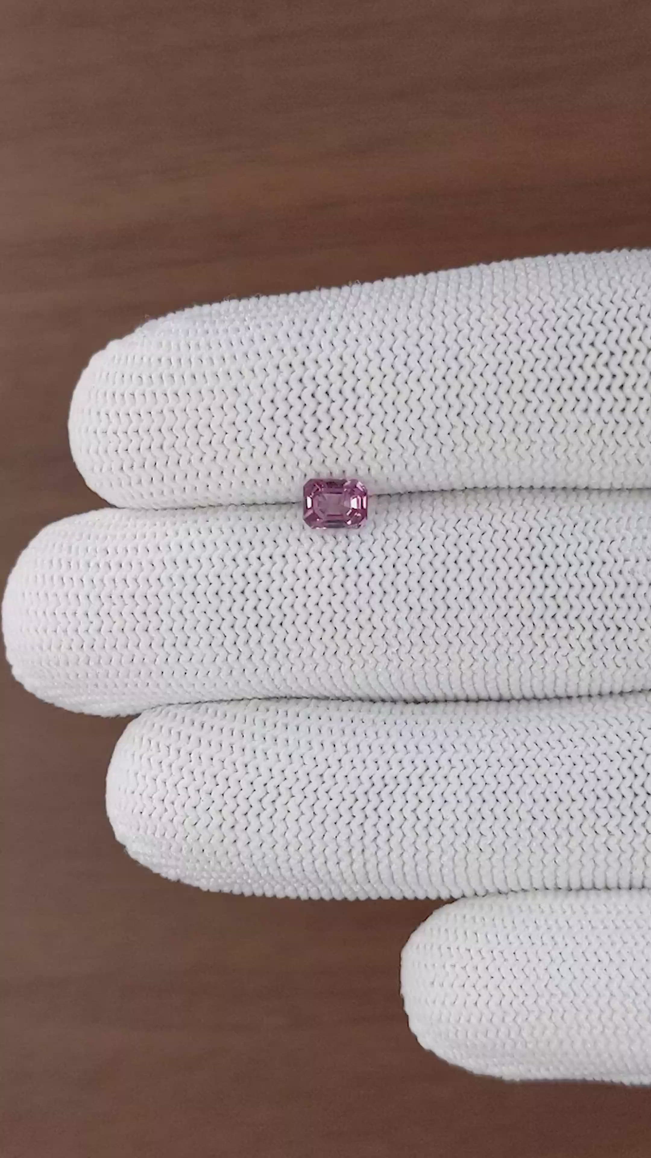 0.70 Ct. Purple Malaya Garnet from Tanzania Size Video