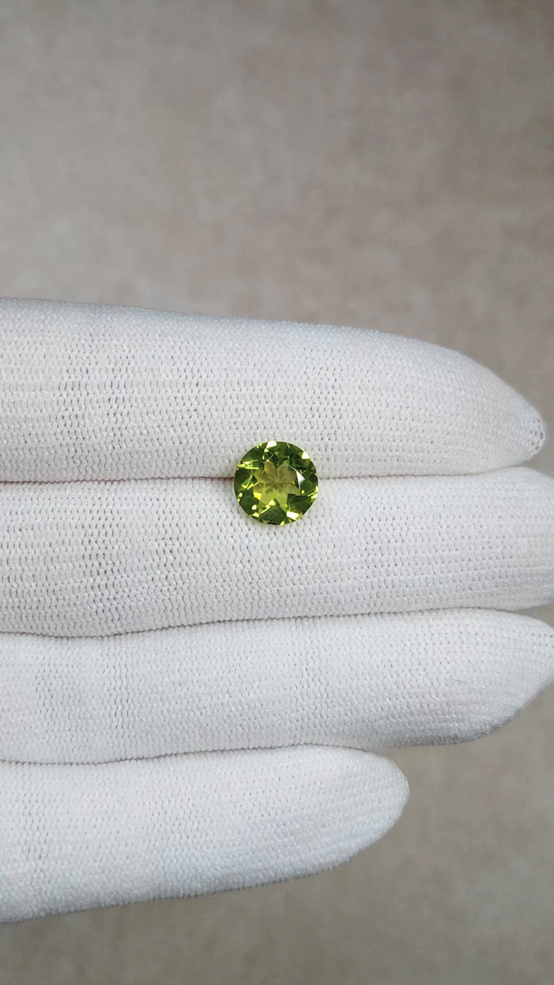 2.41 Ct. Yellowish Green Peridot from Brazil Size Video