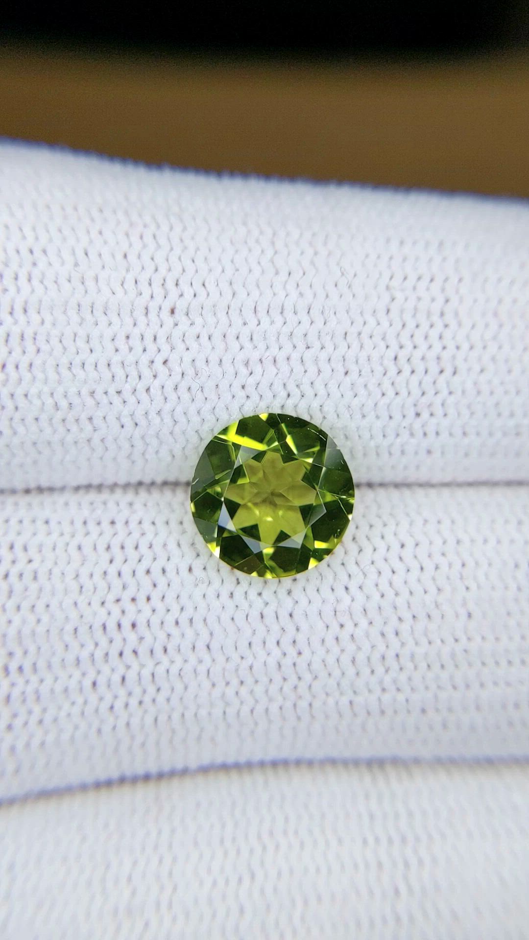 2.41 Ct. Yellowish Green Peridot from Brazil Size Video
