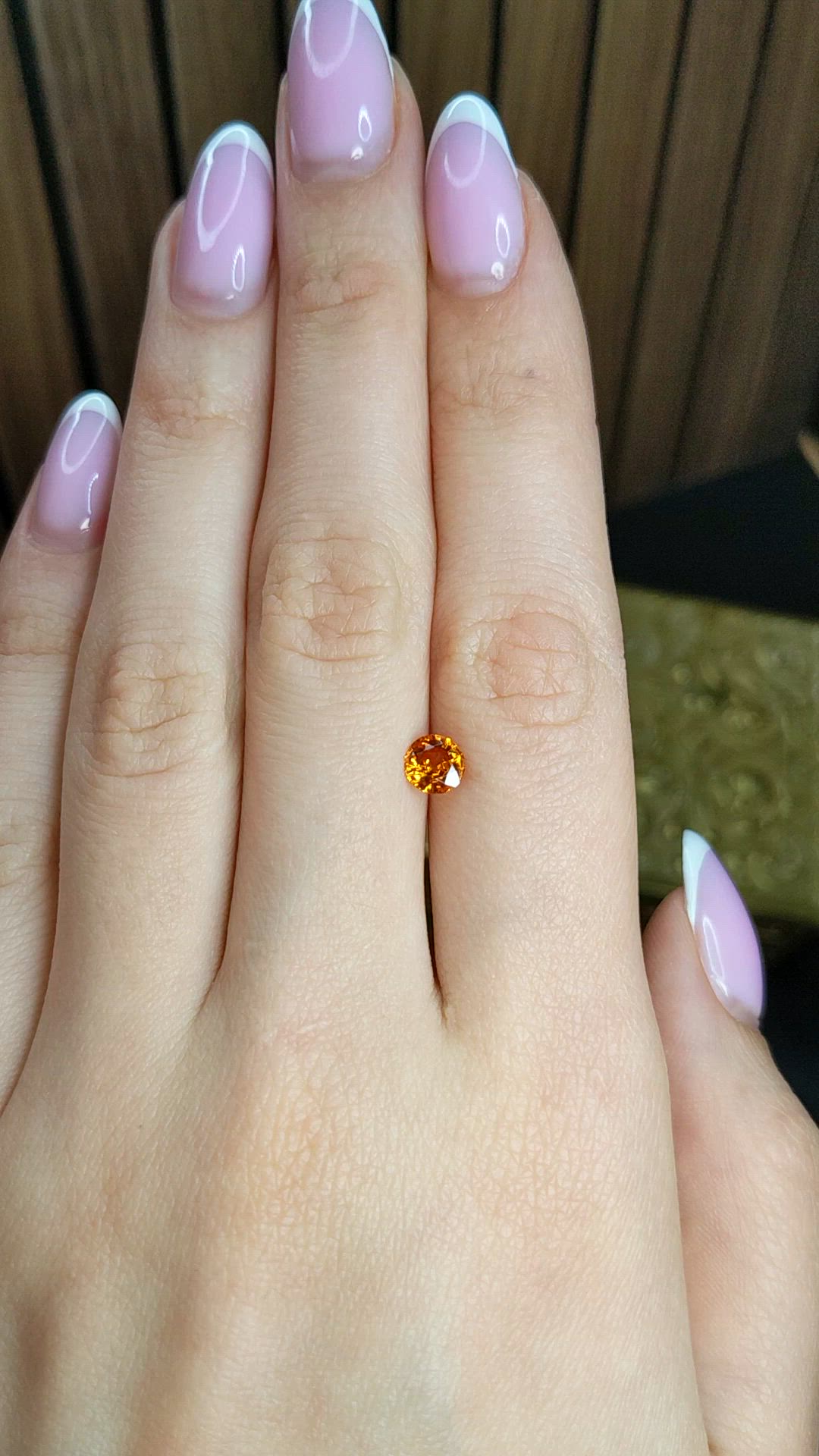 0.97 Ct. Orange Spessartite Garnet from Madagascar Size Video