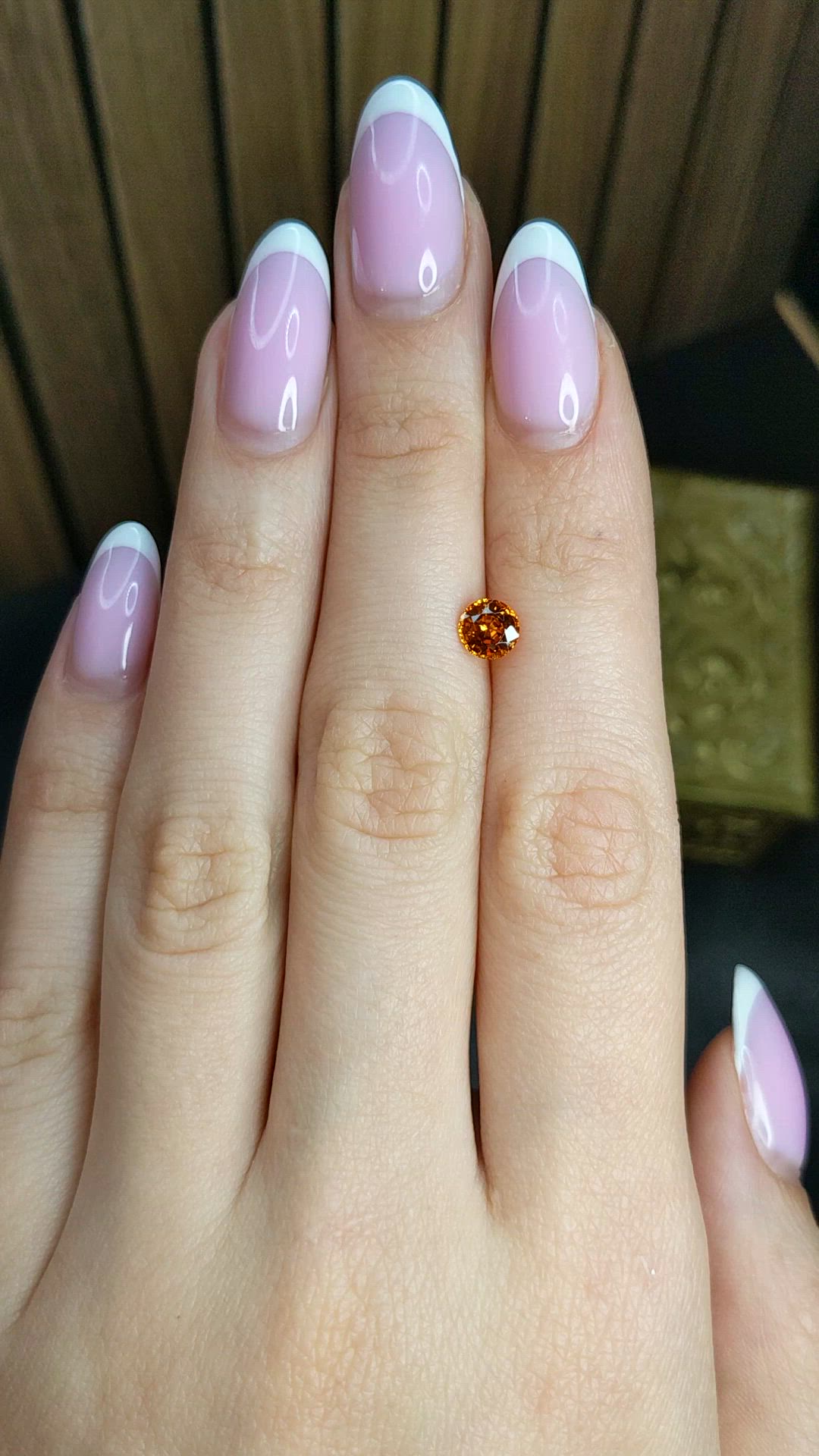 0.97 Ct. Orange Spessartite Garnet from Madagascar Size Video