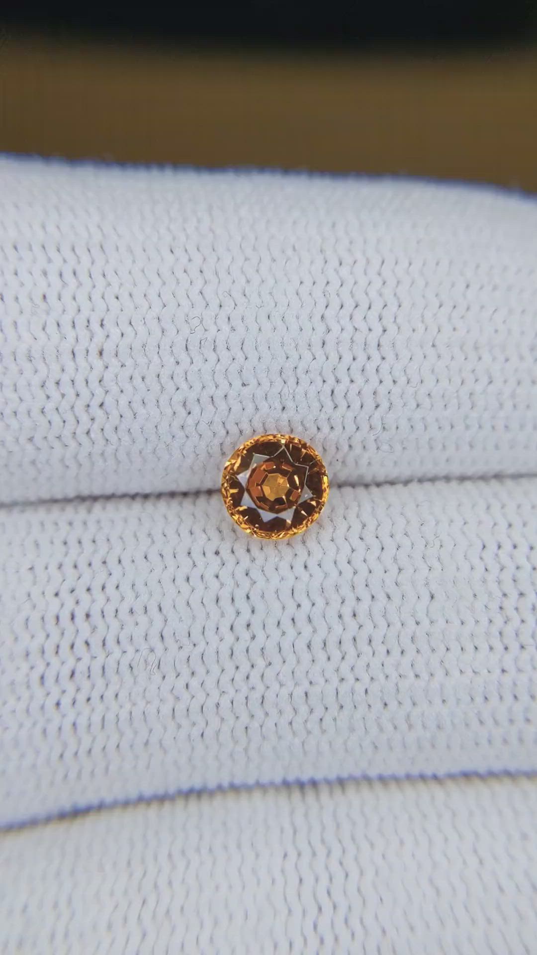 0.97 Ct. Orange Spessartite Garnet from Madagascar Size Video