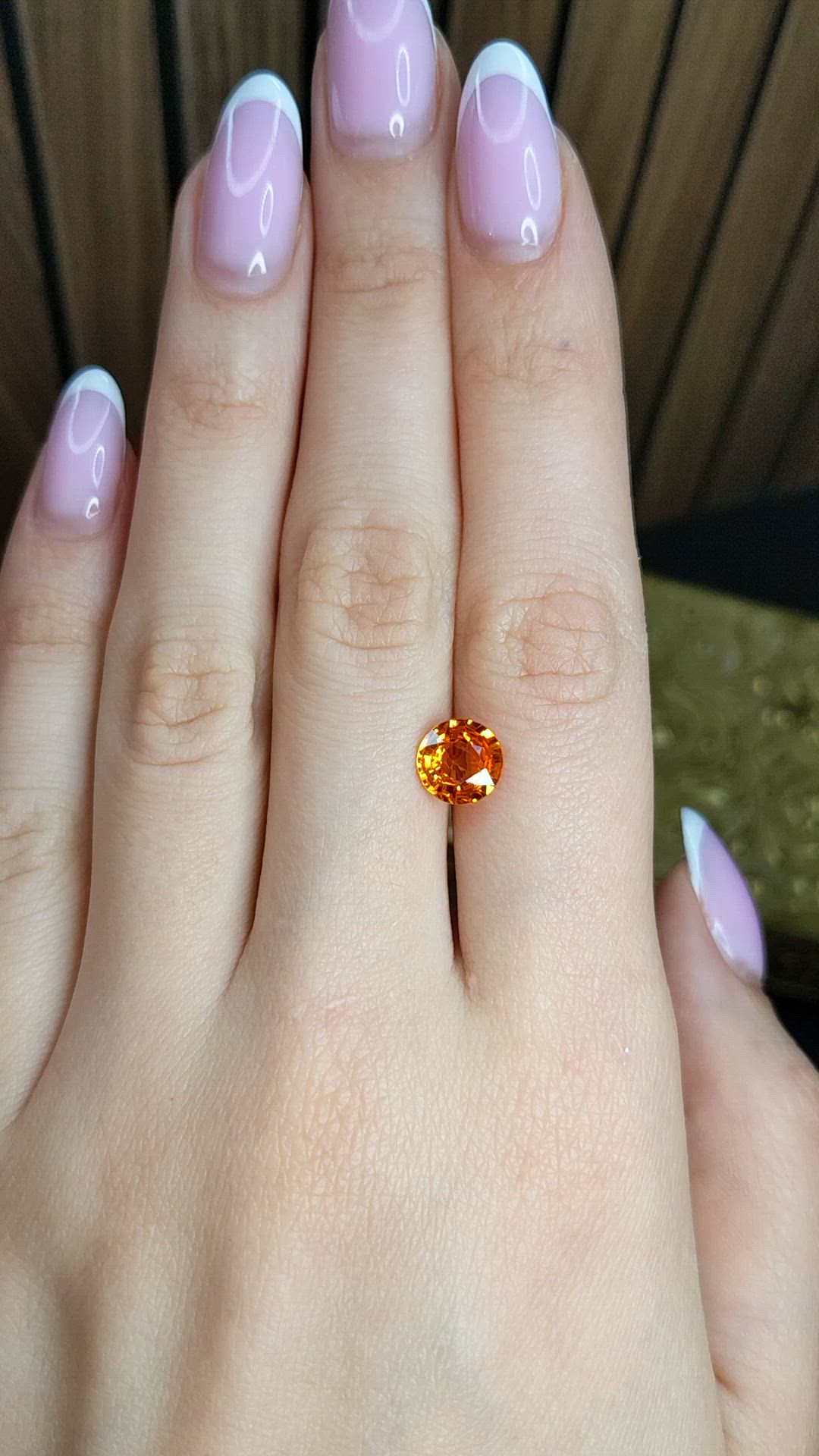 2.55 Ct. Orange Spessartite Garnet from Madagascar Size Video