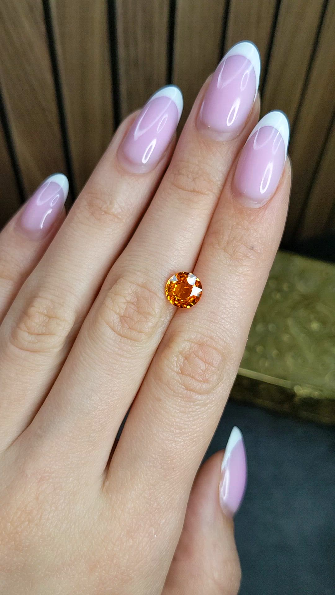 2.55 Ct. Orange Spessartite Garnet from Madagascar Size Video