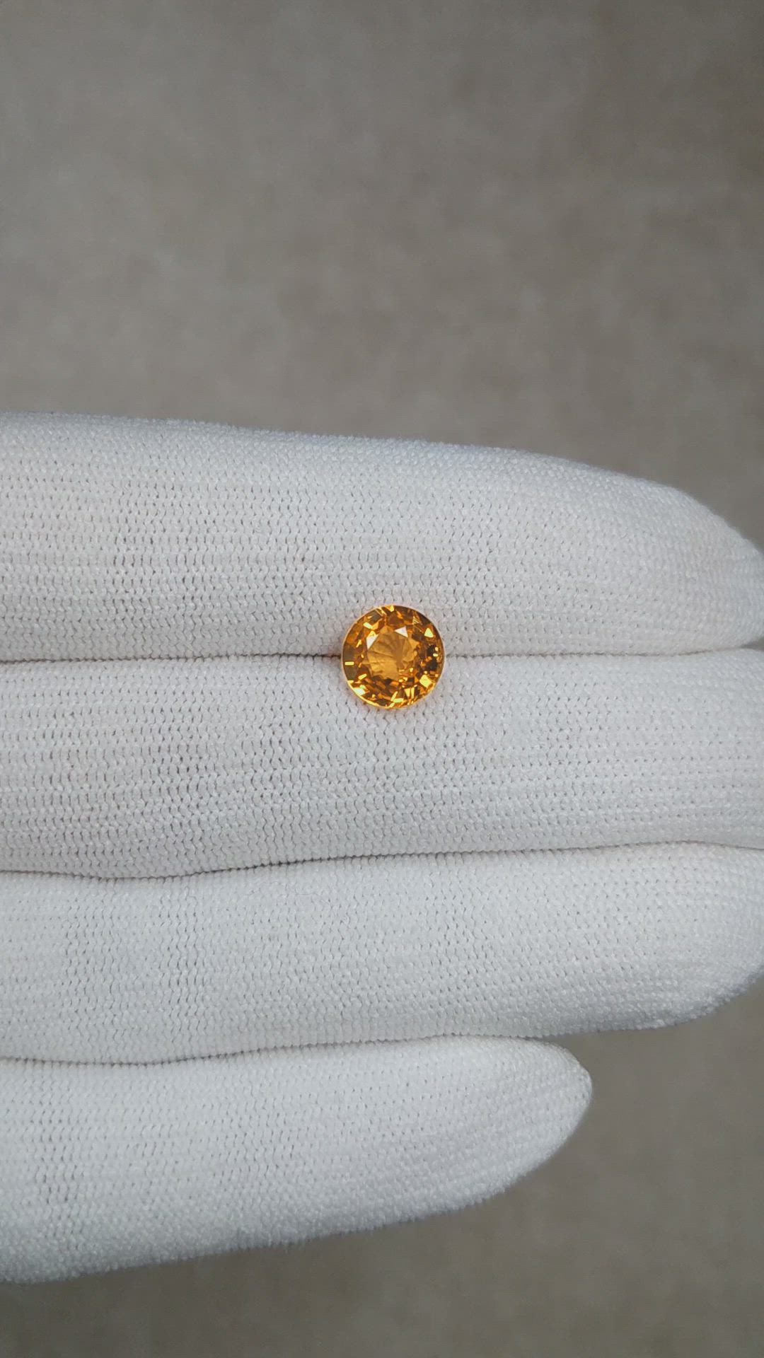 2.55 Ct. Orange Spessartite Garnet from Madagascar Size Video