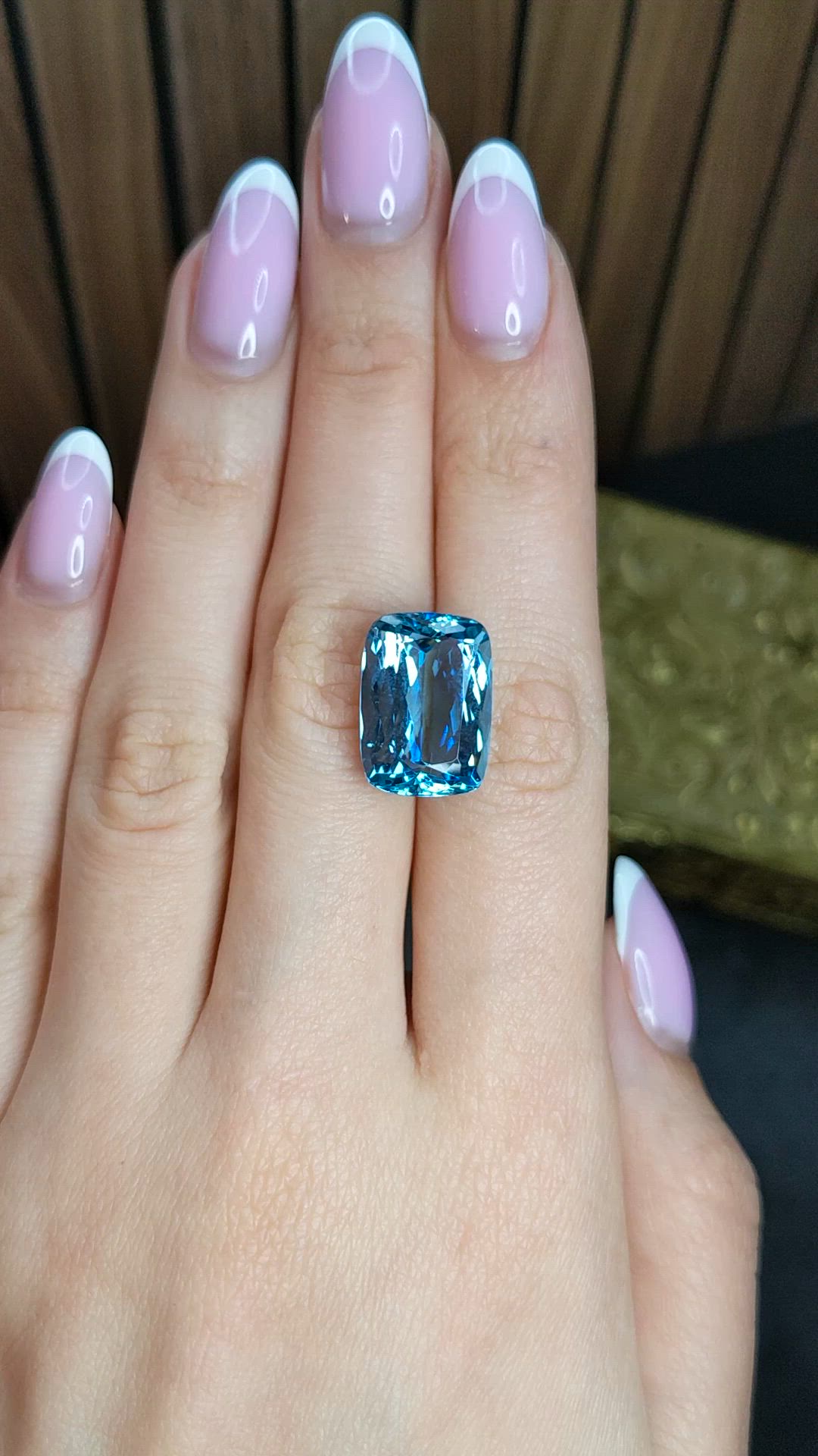 12.08 Ct. Blue Aquamarine from Brazil Size Video