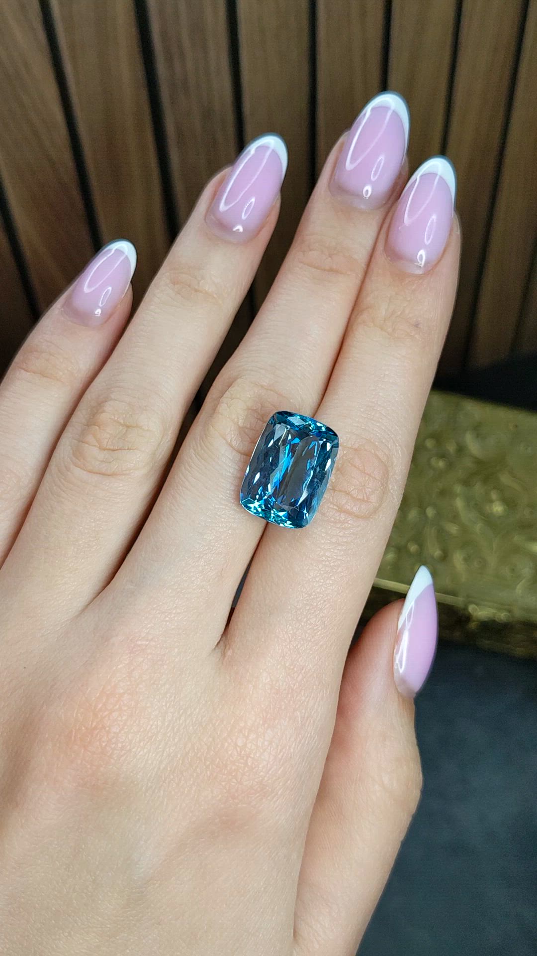 12.08 Ct. Blue Aquamarine from Brazil Size Video