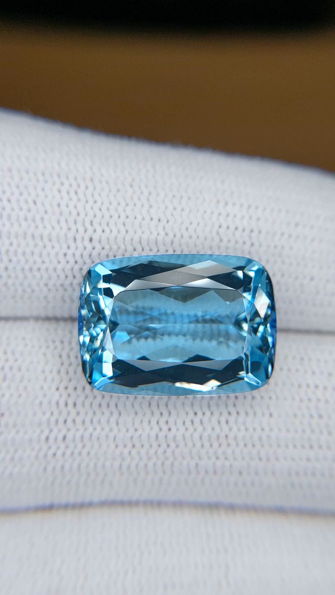 12.08 Ct. Blue Aquamarine from Brazil Size Video