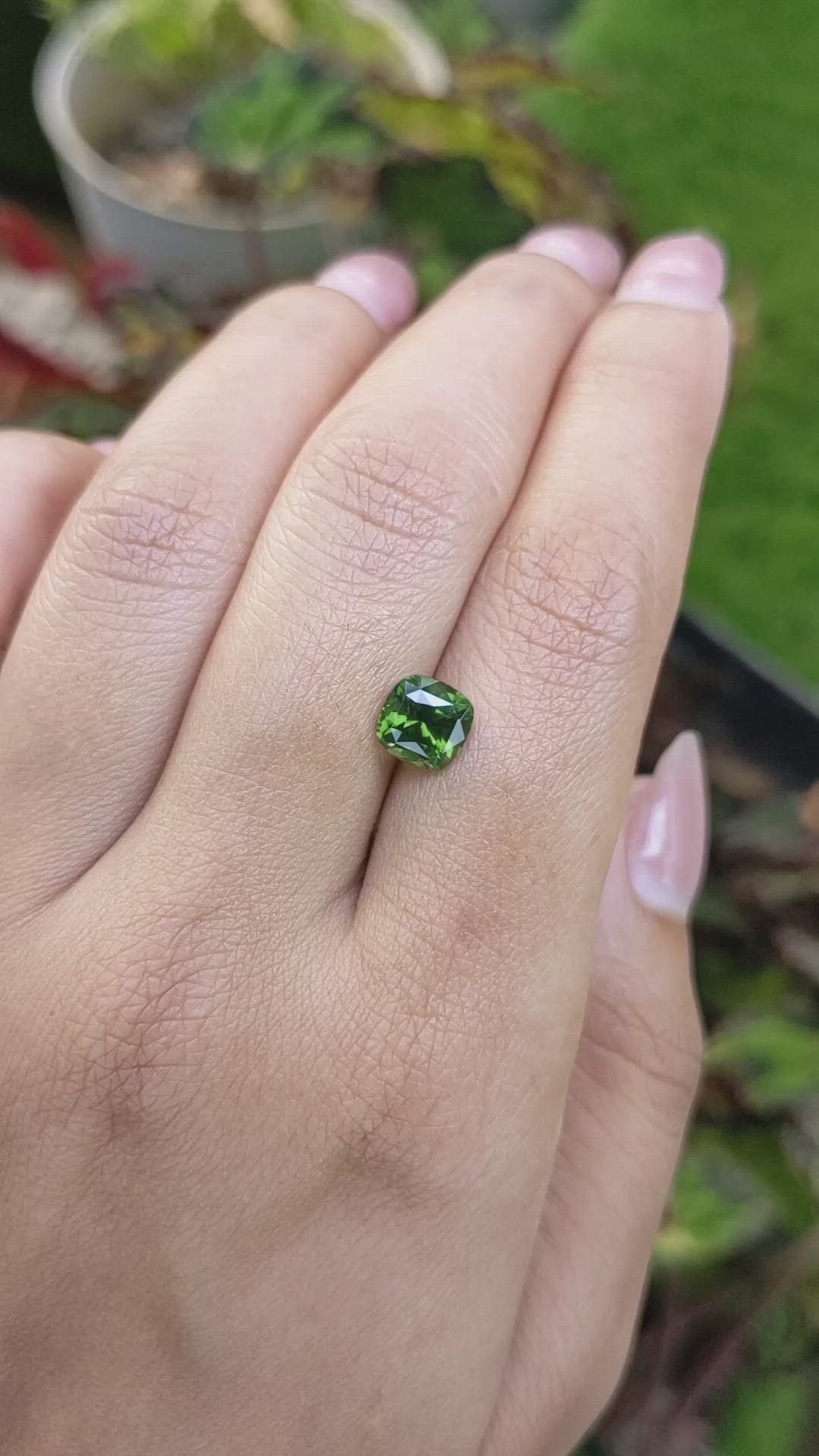 1.95 Ct. Green Zircon from Ceylon (Sri Lanka) Size Video